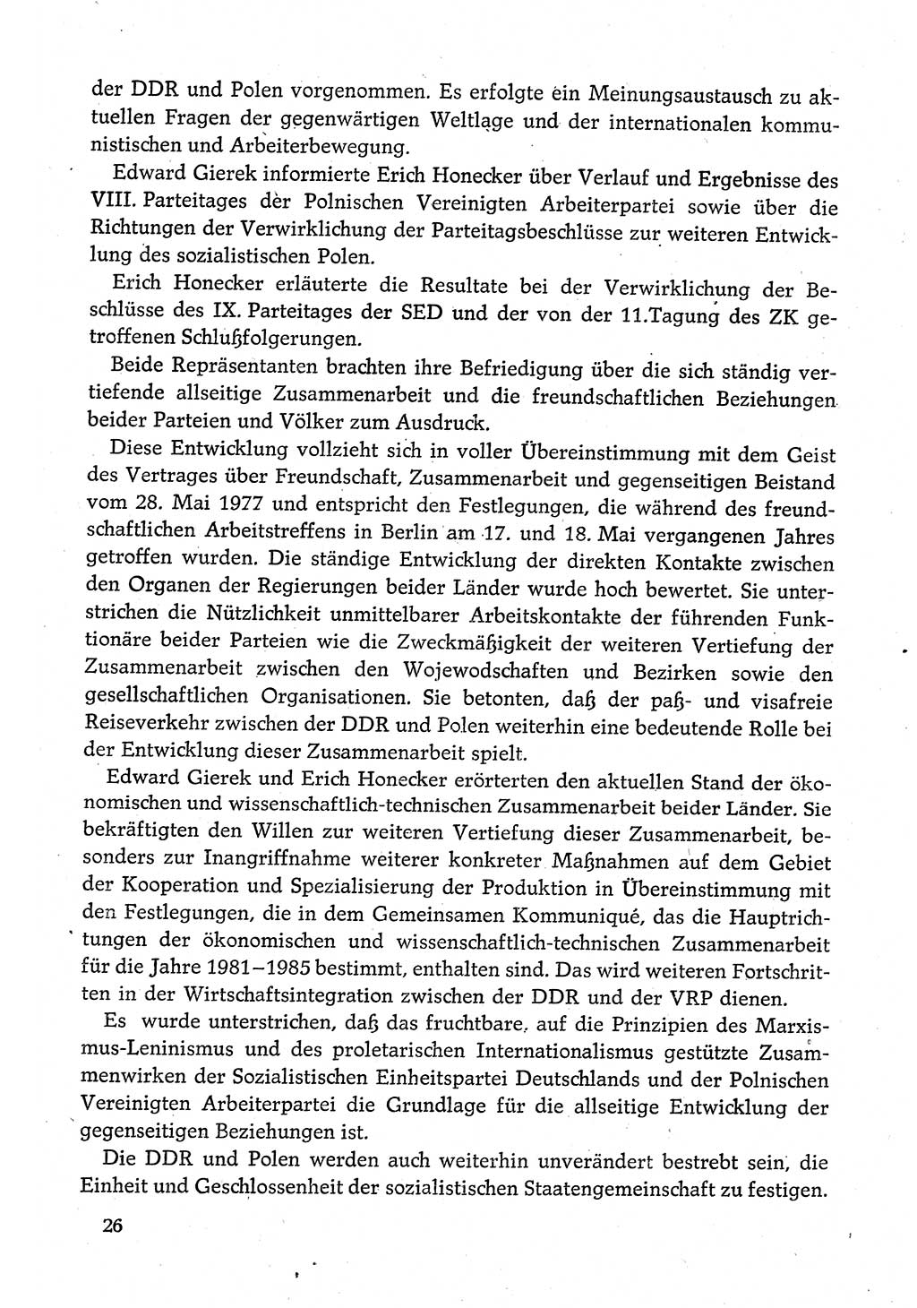 Dokumente der Sozialistischen Einheitspartei Deutschlands (SED) [Deutsche Demokratische Republik (DDR)] 1980-1981, Seite 26 (Dok. SED DDR 1980-1981, S. 26)