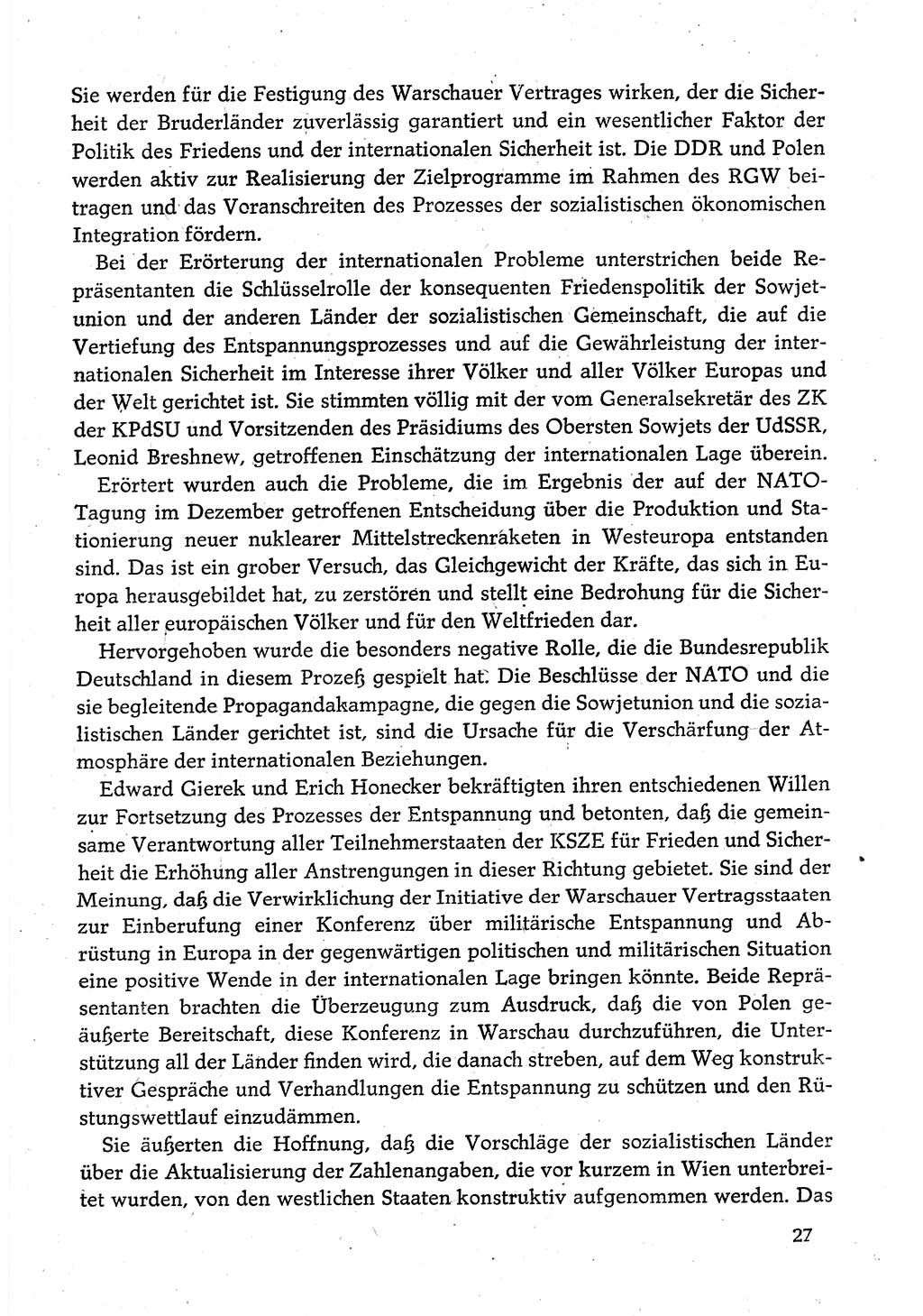 Dokumente der Sozialistischen Einheitspartei Deutschlands (SED) [Deutsche Demokratische Republik (DDR)] 1980-1981, Seite 27 (Dok. SED DDR 1980-1981, S. 27)