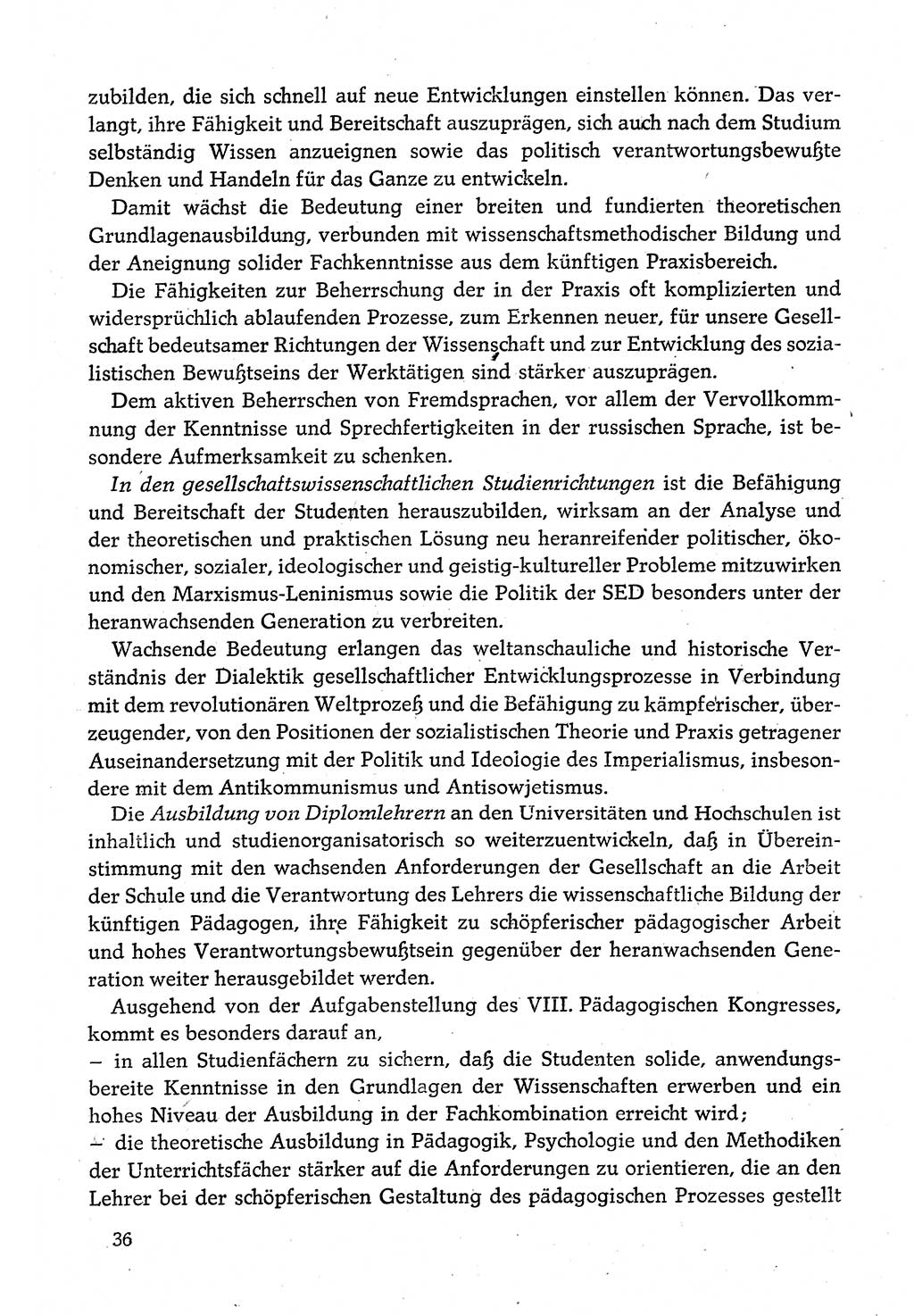 Dokumente der Sozialistischen Einheitspartei Deutschlands (SED) [Deutsche Demokratische Republik (DDR)] 1980-1981, Seite 36 (Dok. SED DDR 1980-1981, S. 36)
