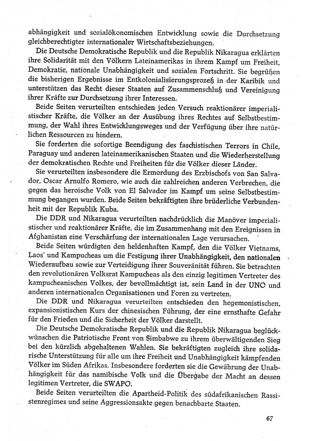 Dokumente der Sozialistischen Einheitspartei Deutschlands (SED) [Deutsche Demokratische Republik (DDR)] 1980-1981, Seite 67 (Dok. SED DDR 1980-1981, S. 67)