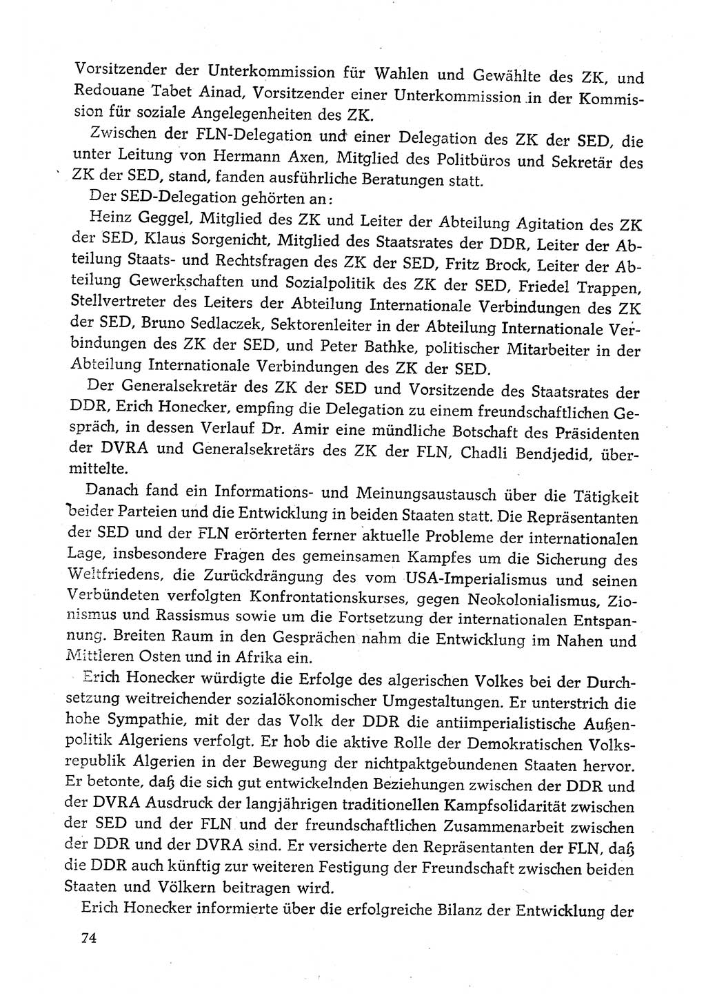 Dokumente der Sozialistischen Einheitspartei Deutschlands (SED) [Deutsche Demokratische Republik (DDR)] 1980-1981, Seite 74 (Dok. SED DDR 1980-1981, S. 74)