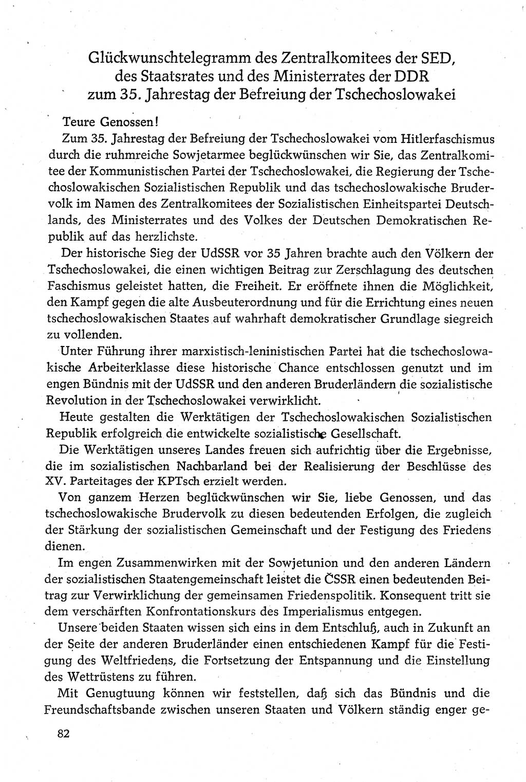 Dokumente der Sozialistischen Einheitspartei Deutschlands (SED) [Deutsche Demokratische Republik (DDR)] 1980-1981, Seite 82 (Dok. SED DDR 1980-1981, S. 82)