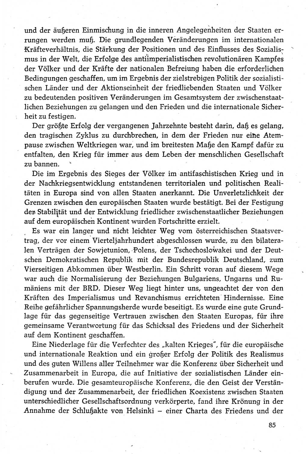 Dokumente der Sozialistischen Einheitspartei Deutschlands (SED) [Deutsche Demokratische Republik (DDR)] 1980-1981, Seite 85 (Dok. SED DDR 1980-1981, S. 85)