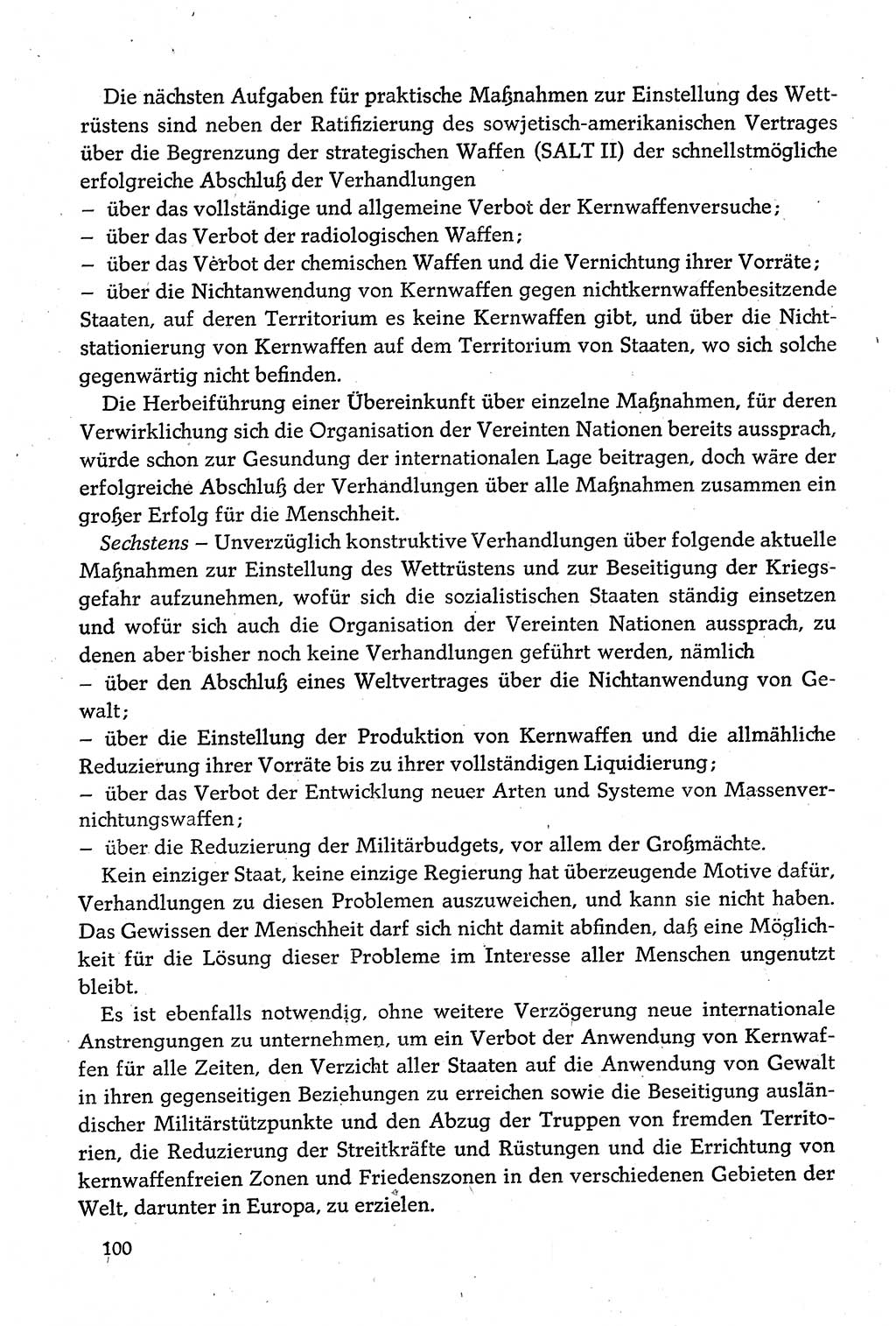Dokumente der Sozialistischen Einheitspartei Deutschlands (SED) [Deutsche Demokratische Republik (DDR)] 1980-1981, Seite 100 (Dok. SED DDR 1980-1981, S. 100)