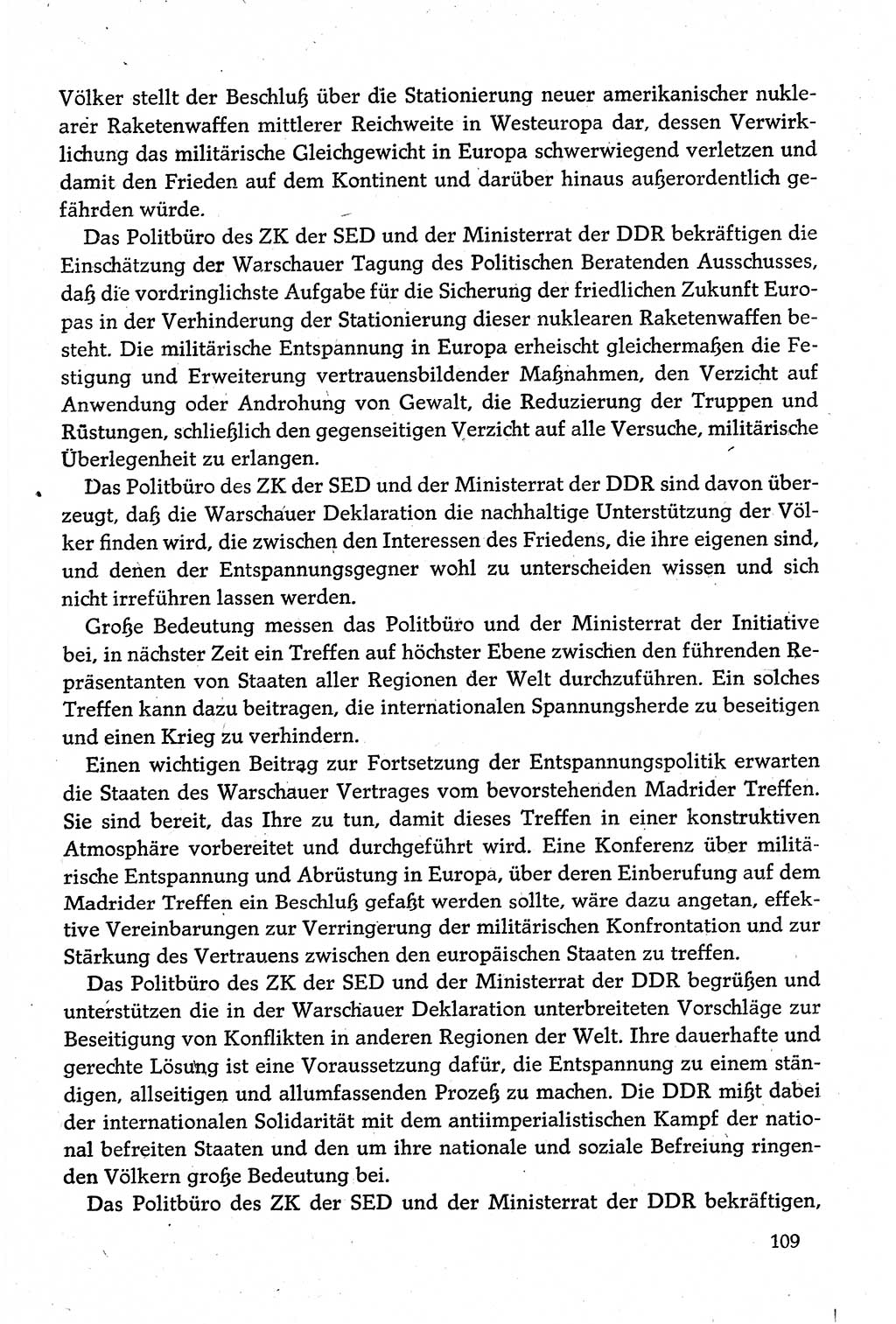 Dokumente der Sozialistischen Einheitspartei Deutschlands (SED) [Deutsche Demokratische Republik (DDR)] 1980-1981, Seite 109 (Dok. SED DDR 1980-1981, S. 109)