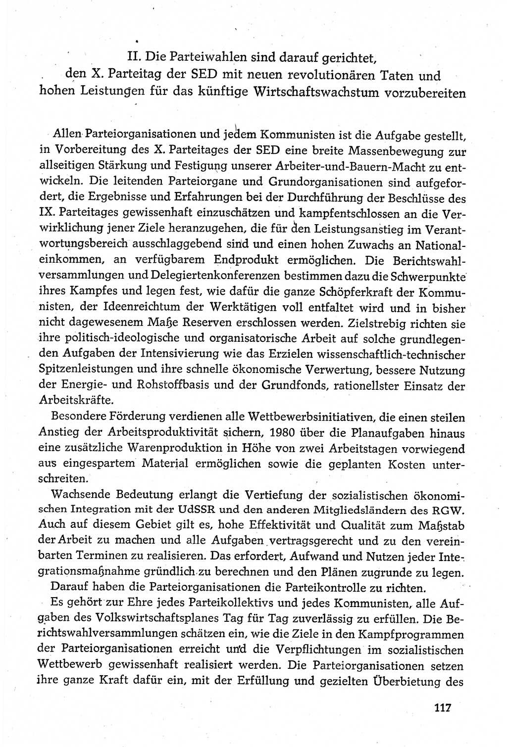 Dokumente der Sozialistischen Einheitspartei Deutschlands (SED) [Deutsche Demokratische Republik (DDR)] 1980-1981, Seite 117 (Dok. SED DDR 1980-1981, S. 117)