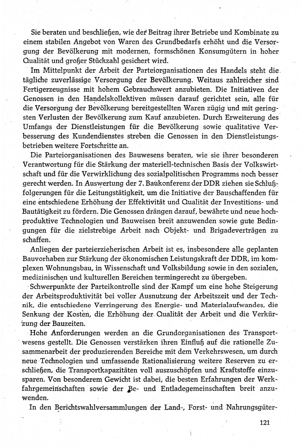 Dokumente der Sozialistischen Einheitspartei Deutschlands (SED) [Deutsche Demokratische Republik (DDR)] 1980-1981, Seite 121 (Dok. SED DDR 1980-1981, S. 121)
