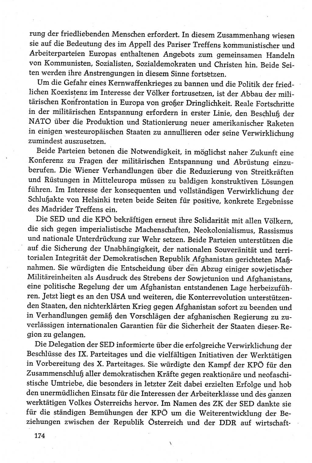 Dokumente der Sozialistischen Einheitspartei Deutschlands (SED) [Deutsche Demokratische Republik (DDR)] 1980-1981, Seite 174 (Dok. SED DDR 1980-1981, S. 174)