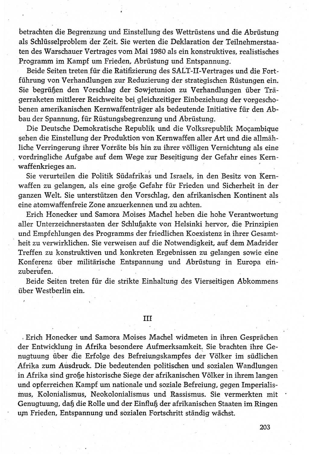 Dokumente der Sozialistischen Einheitspartei Deutschlands (SED) [Deutsche Demokratische Republik (DDR)] 1980-1981, Seite 203 (Dok. SED DDR 1980-1981, S. 203)