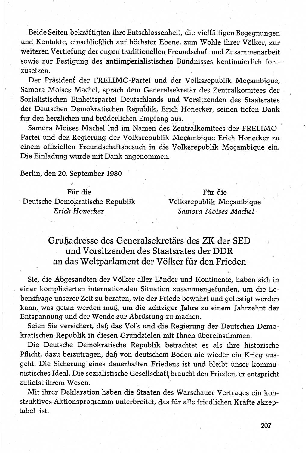 Dokumente der Sozialistischen Einheitspartei Deutschlands (SED) [Deutsche Demokratische Republik (DDR)] 1980-1981, Seite 207 (Dok. SED DDR 1980-1981, S. 207)