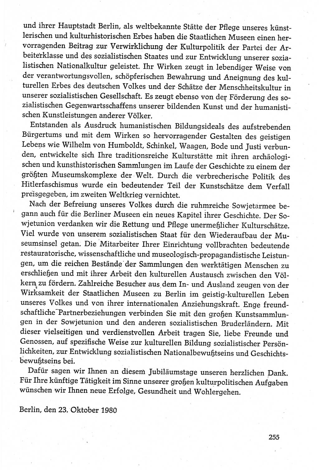Dokumente der Sozialistischen Einheitspartei Deutschlands (SED) [Deutsche Demokratische Republik (DDR)] 1980-1981, Seite 255 (Dok. SED DDR 1980-1981, S. 255)
