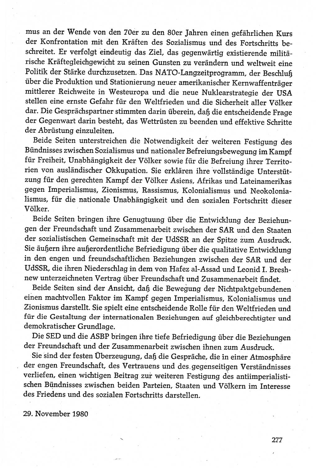 Dokumente der Sozialistischen Einheitspartei Deutschlands (SED) [Deutsche Demokratische Republik (DDR)] 1980-1981, Seite 277 (Dok. SED DDR 1980-1981, S. 277)