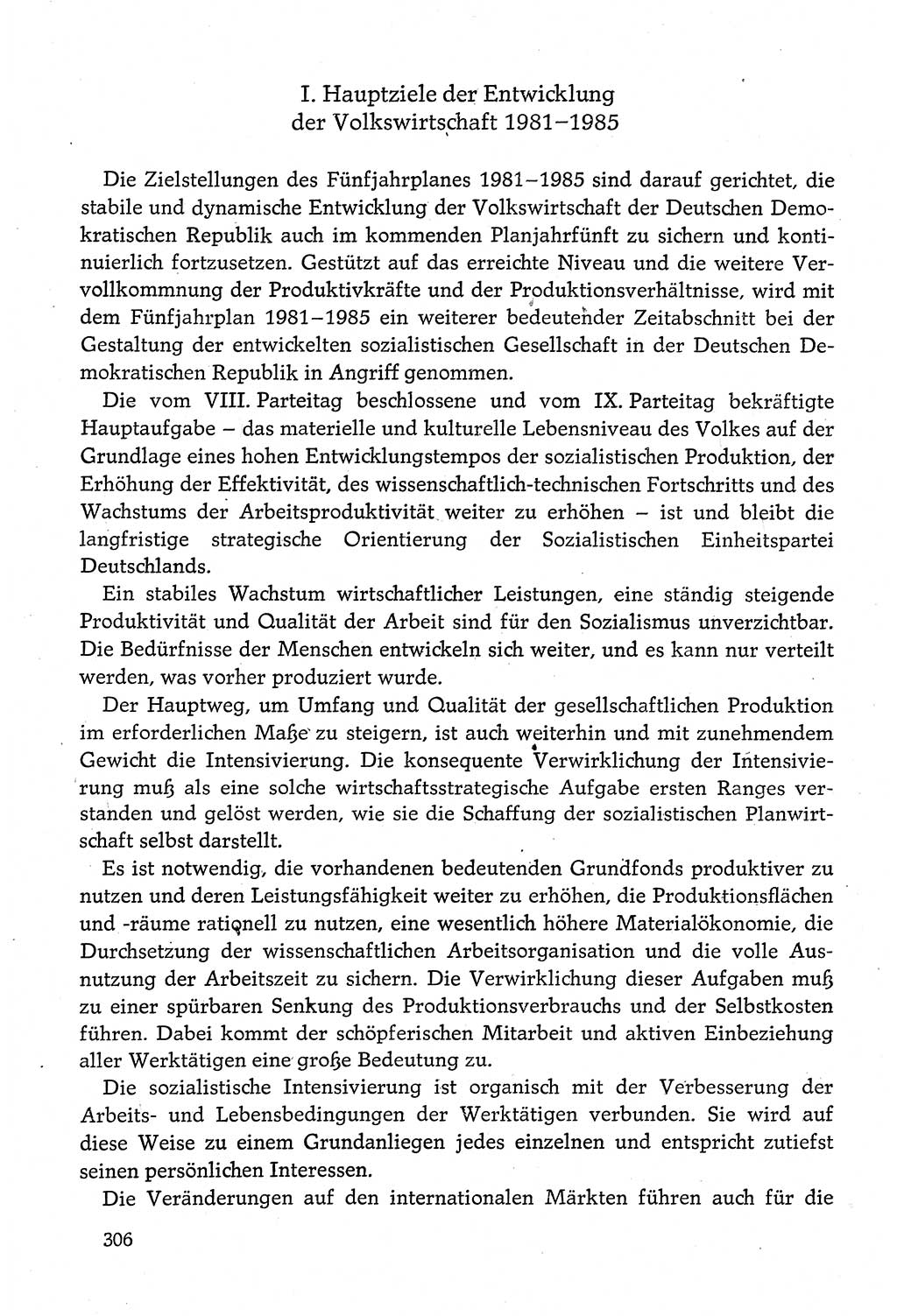 Dokumente der Sozialistischen Einheitspartei Deutschlands (SED) [Deutsche Demokratische Republik (DDR)] 1980-1981, Seite 306 (Dok. SED DDR 1980-1981, S. 306)