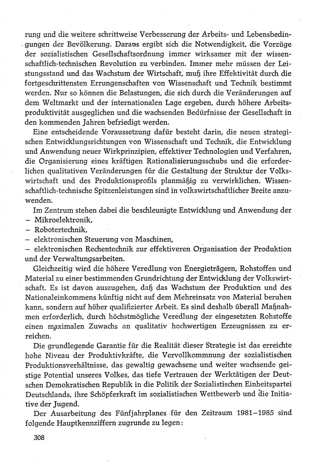 Dokumente der Sozialistischen Einheitspartei Deutschlands (SED) [Deutsche Demokratische Republik (DDR)] 1980-1981, Seite 308 (Dok. SED DDR 1980-1981, S. 308)
