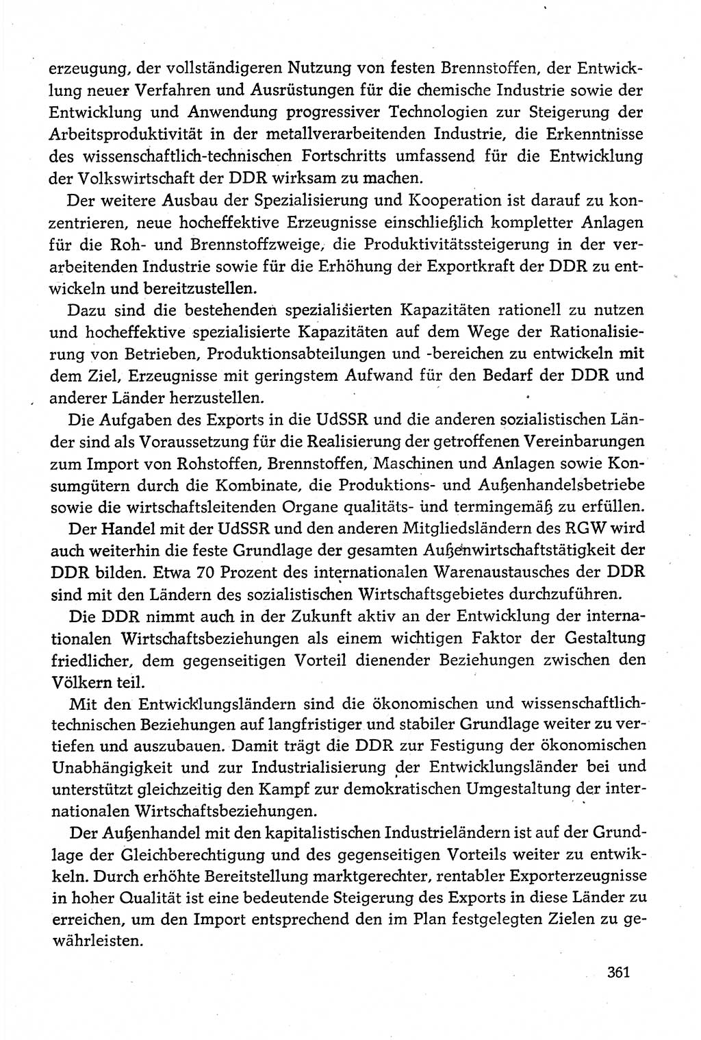 Dokumente der Sozialistischen Einheitspartei Deutschlands (SED) [Deutsche Demokratische Republik (DDR)] 1980-1981, Seite 361 (Dok. SED DDR 1980-1981, S. 361)
