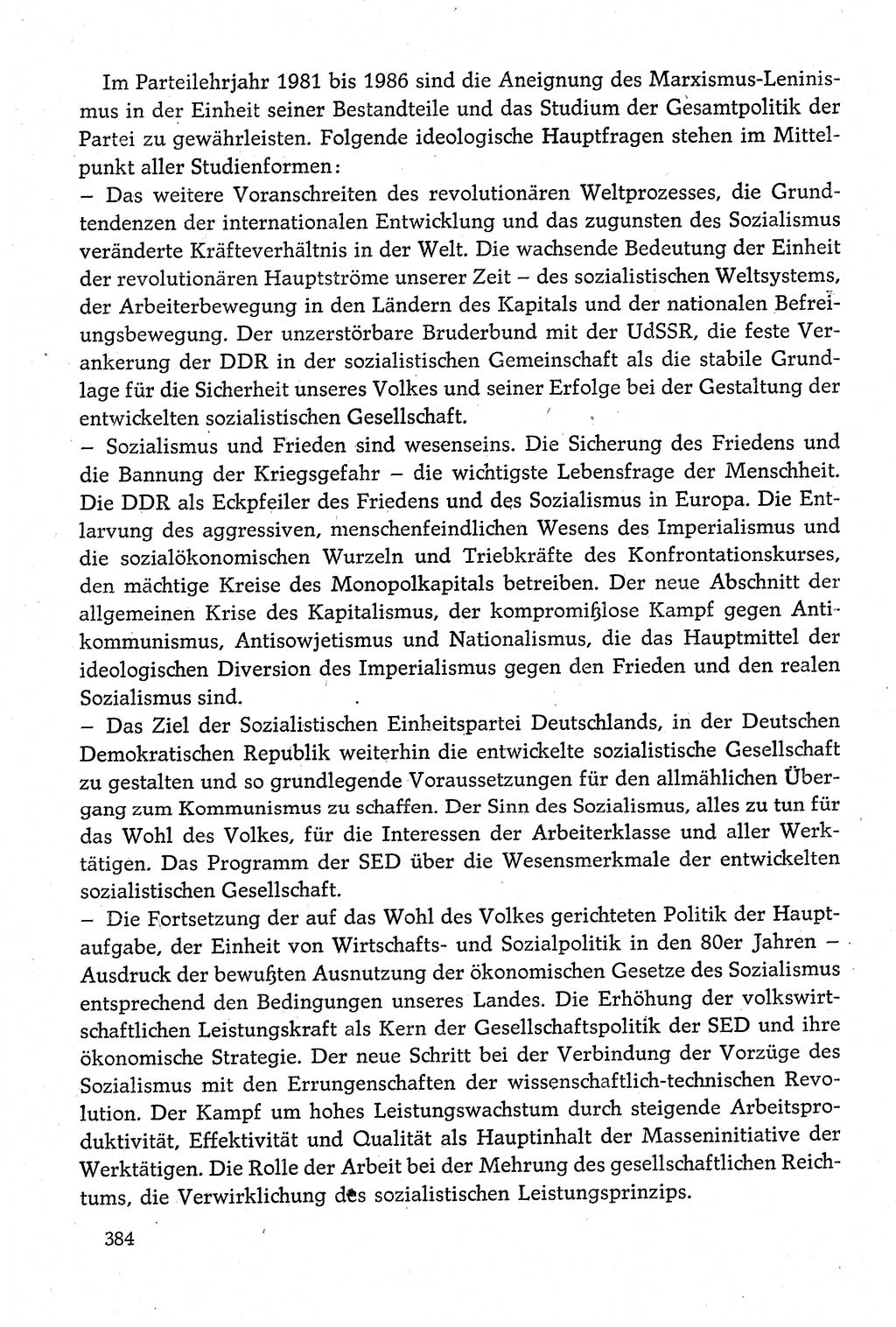 Dokumente der Sozialistischen Einheitspartei Deutschlands (SED) [Deutsche Demokratische Republik (DDR)] 1980-1981, Seite 384 (Dok. SED DDR 1980-1981, S. 384)