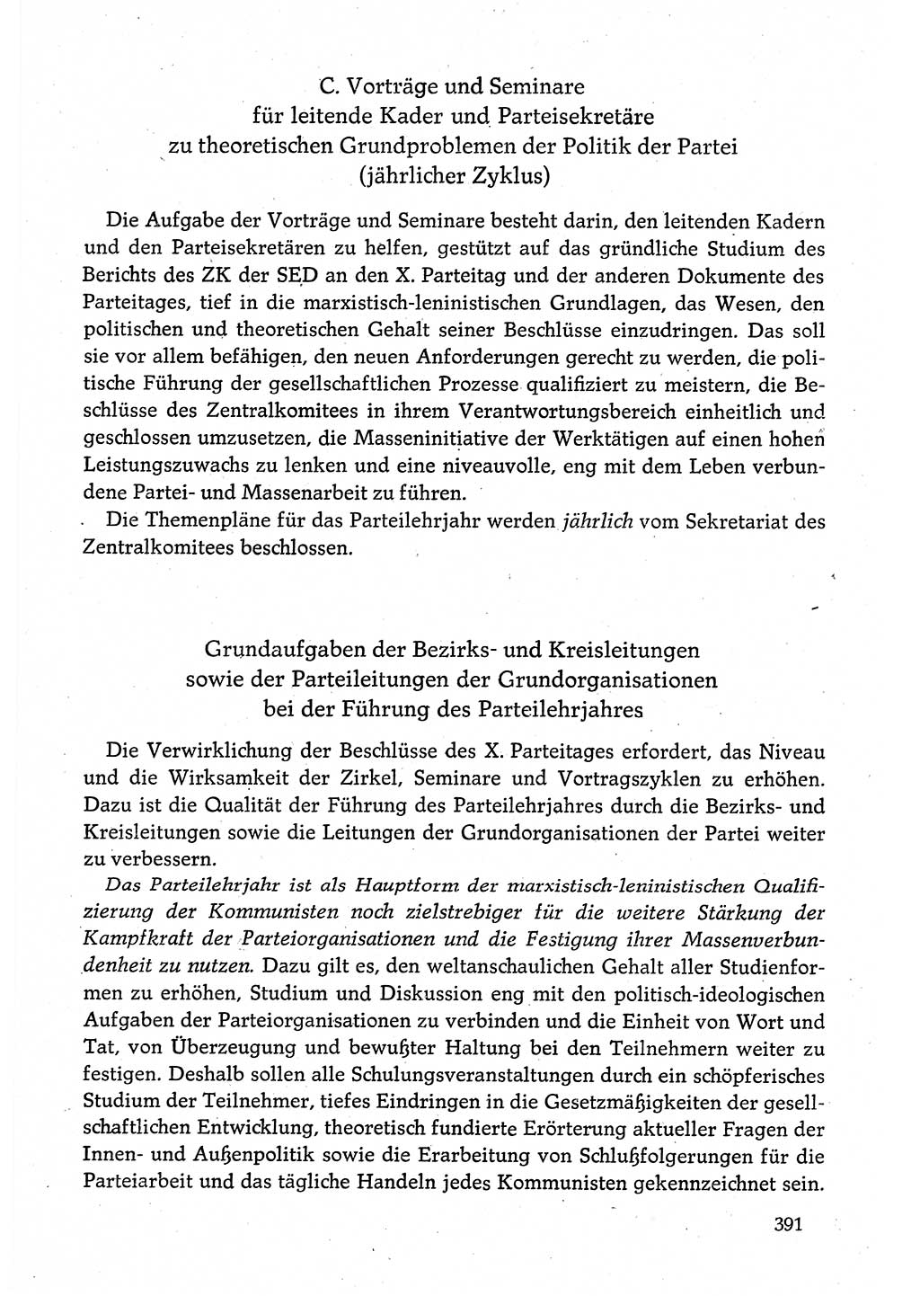 Dokumente der Sozialistischen Einheitspartei Deutschlands (SED) [Deutsche Demokratische Republik (DDR)] 1980-1981, Seite 391 (Dok. SED DDR 1980-1981, S. 391)