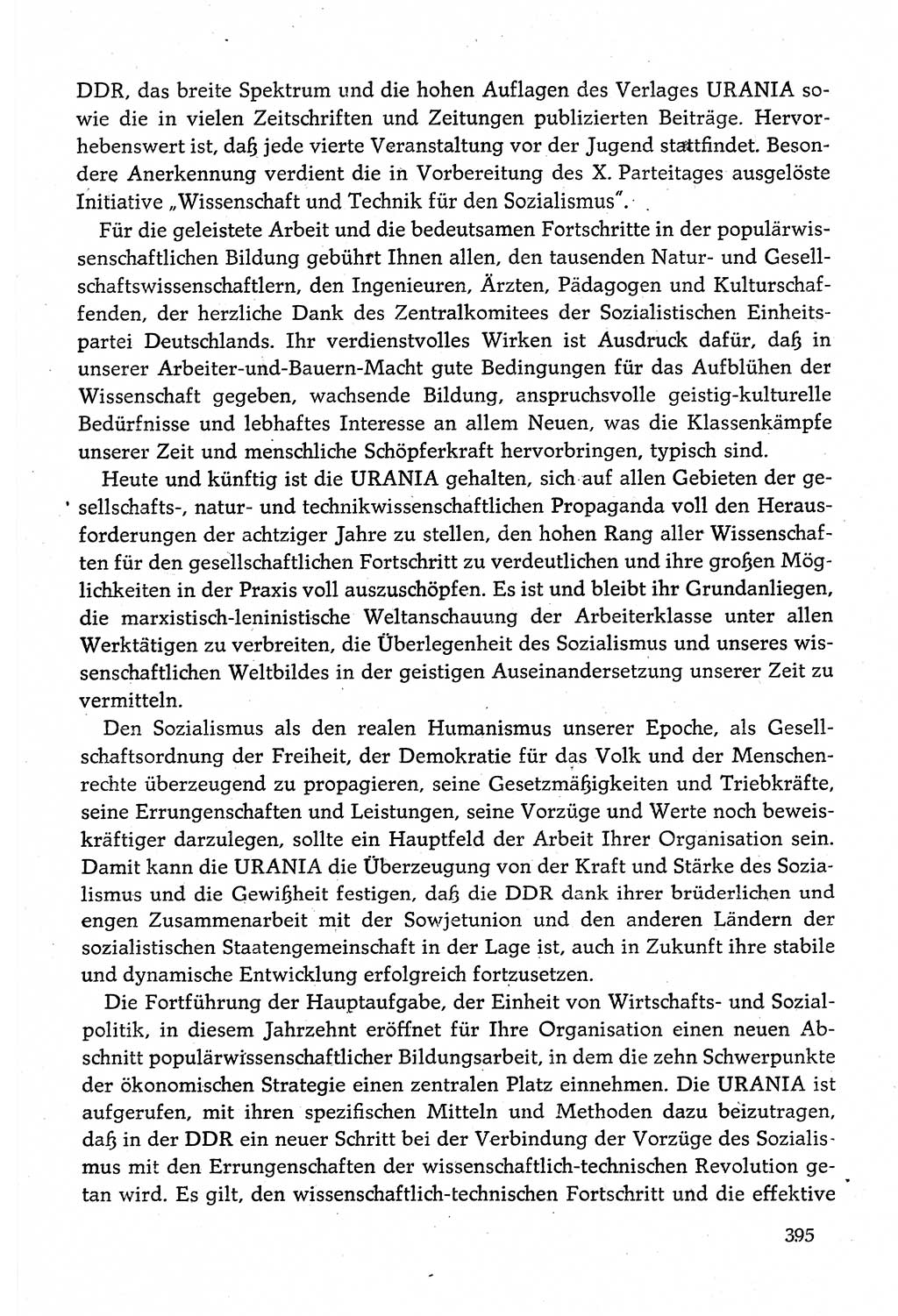 Dokumente der Sozialistischen Einheitspartei Deutschlands (SED) [Deutsche Demokratische Republik (DDR)] 1980-1981, Seite 395 (Dok. SED DDR 1980-1981, S. 395)