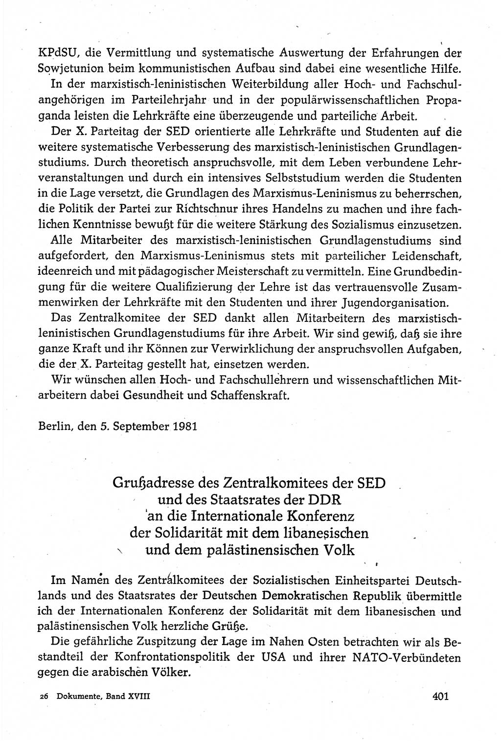 Dokumente der Sozialistischen Einheitspartei Deutschlands (SED) [Deutsche Demokratische Republik (DDR)] 1980-1981, Seite 401 (Dok. SED DDR 1980-1981, S. 401)
