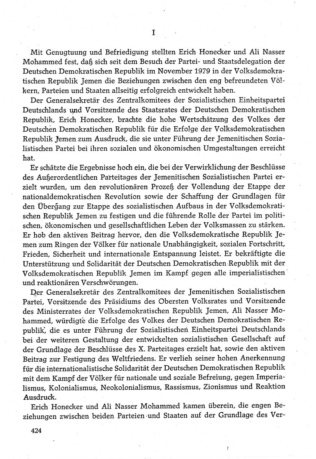 Dokumente der Sozialistischen Einheitspartei Deutschlands (SED) [Deutsche Demokratische Republik (DDR)] 1980-1981, Seite 424 (Dok. SED DDR 1980-1981, S. 424)