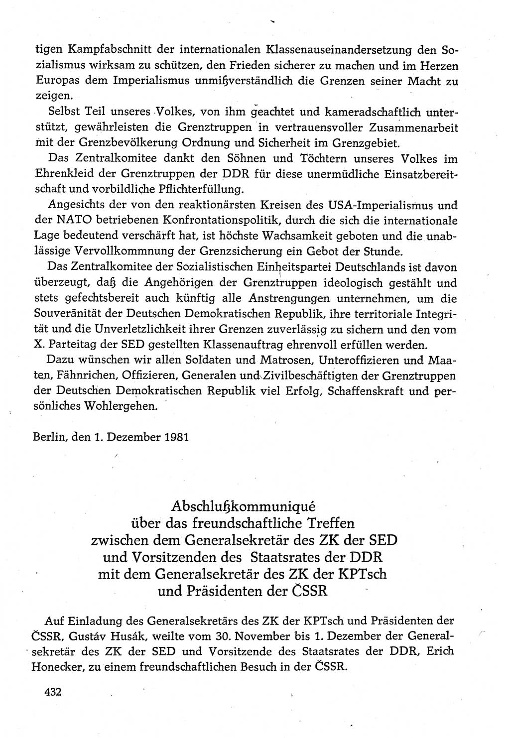 Dokumente der Sozialistischen Einheitspartei Deutschlands (SED) [Deutsche Demokratische Republik (DDR)] 1980-1981, Seite 432 (Dok. SED DDR 1980-1981, S. 432)
