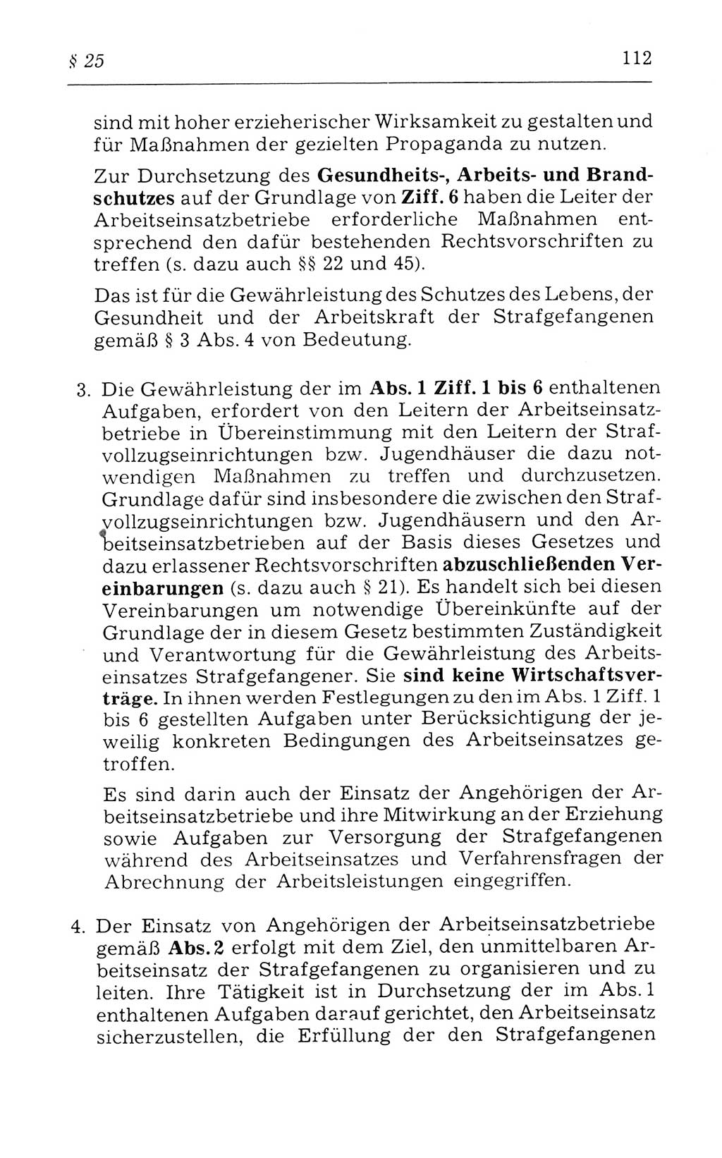 Kommentar zum Strafvollzugsgesetz [(StVG) Deutsche Demokratische Republik (DDR)] 1980, Seite 112 (Komm. StVG DDR 1980, S. 112)