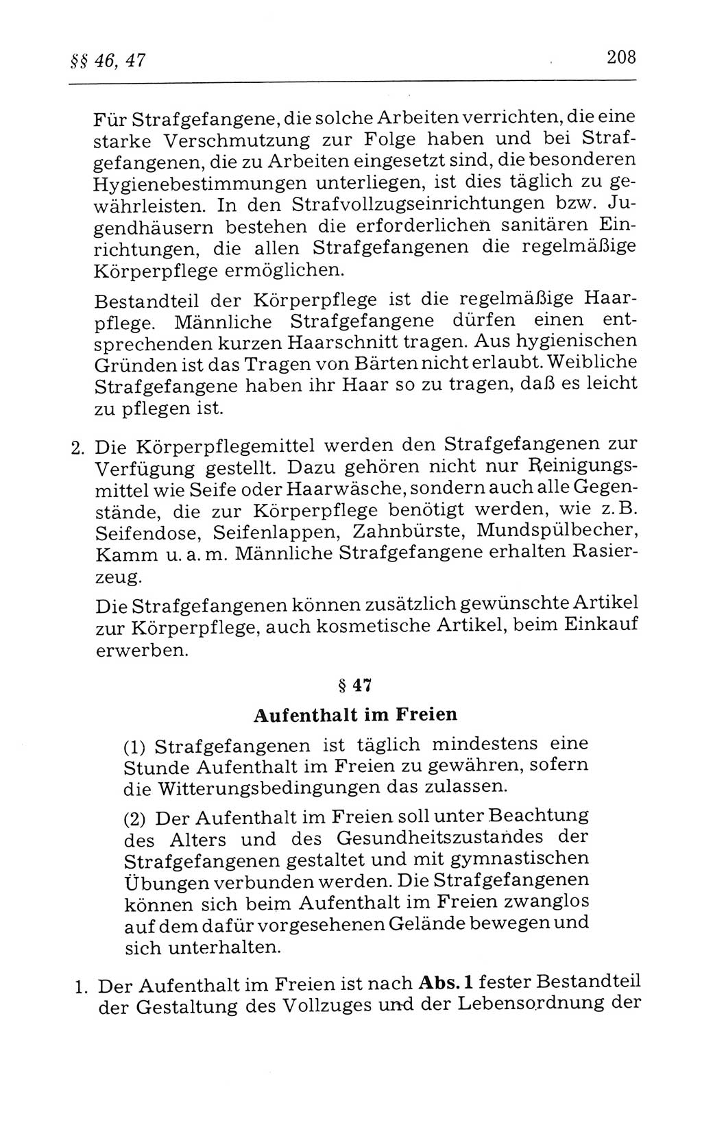 Kommentar zum Strafvollzugsgesetz [(StVG) Deutsche Demokratische Republik (DDR)] 1980, Seite 208 (Komm. StVG DDR 1980, S. 208)