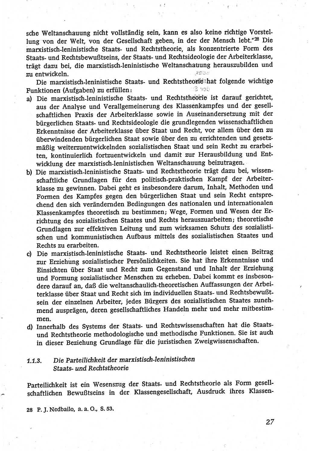 Marxistisch-leninistische (ML) Staats- und Rechtstheorie [Deutsche Demokratische Republik (DDR)], Lehrbuch 1980, Seite 27 (ML St.-R.-Th. DDR Lb. 1980, S. 27)