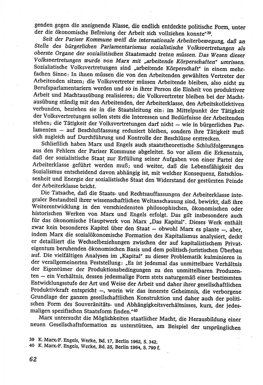 Marxistisch-leninistische (ML) Staats- und Rechtstheorie [Deutsche Demokratische Republik (DDR)], Lehrbuch 1980, Seite 62 (ML St.-R.-Th. DDR Lb. 1980, S. 62)