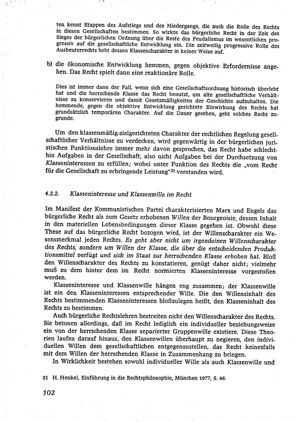 Marxistisch-leninistische (ML) Staats- und Rechtstheorie [Deutsche Demokratische Republik (DDR)], Lehrbuch 1980, Seite 102 (ML St.-R.-Th. DDR Lb. 1980, S. 102)