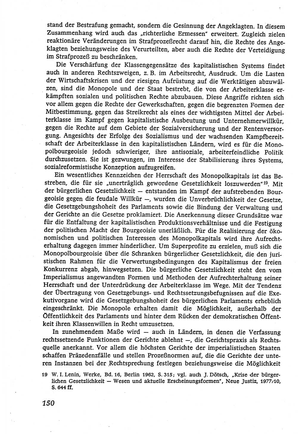 Marxistisch-leninistische (ML) Staats- und Rechtstheorie [Deutsche Demokratische Republik (DDR)], Lehrbuch 1980, Seite 150 (ML St.-R.-Th. DDR Lb. 1980, S. 150)