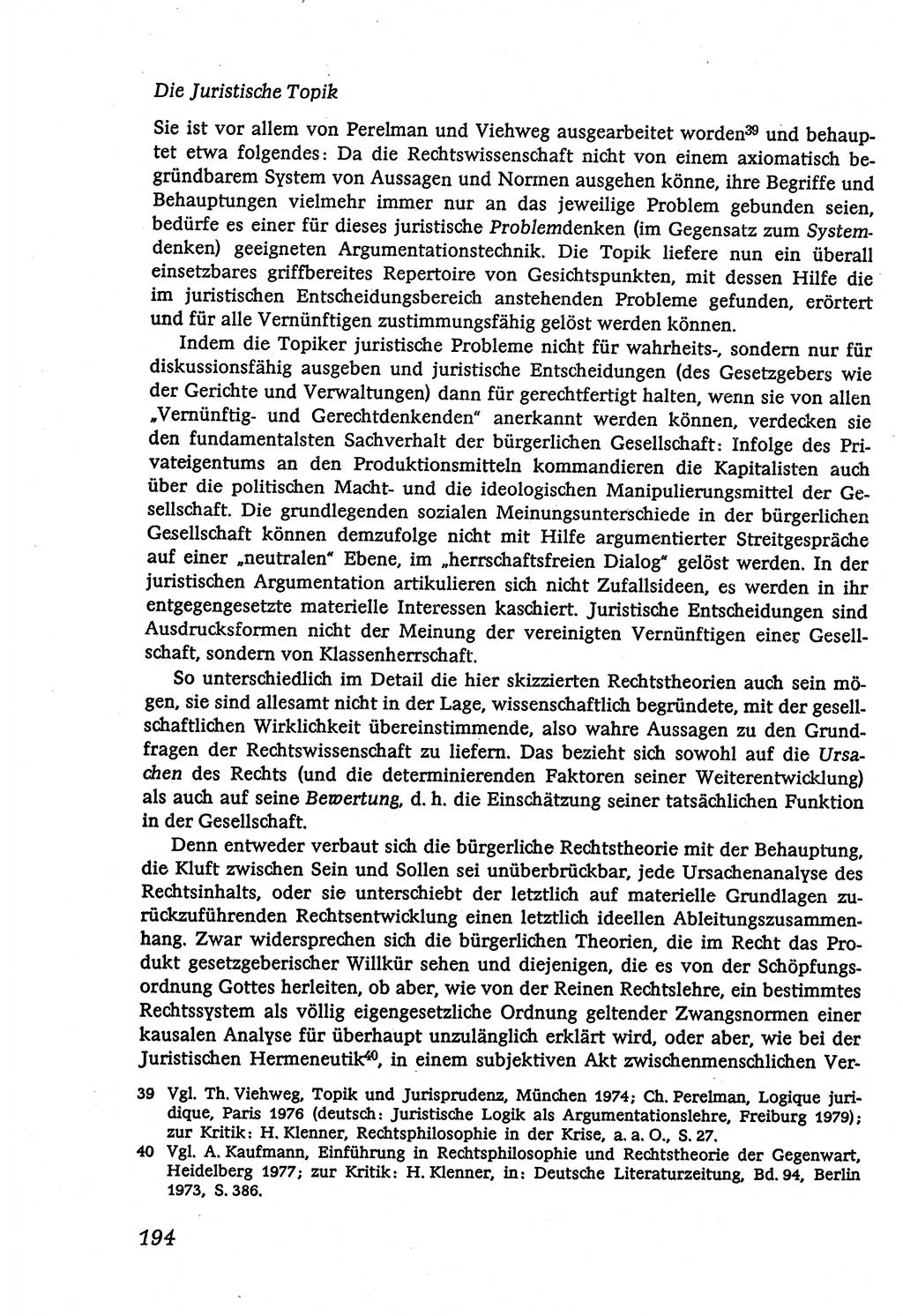 Marxistisch-leninistische (ML) Staats- und Rechtstheorie [Deutsche Demokratische Republik (DDR)], Lehrbuch 1980, Seite 194 (ML St.-R.-Th. DDR Lb. 1980, S. 194)