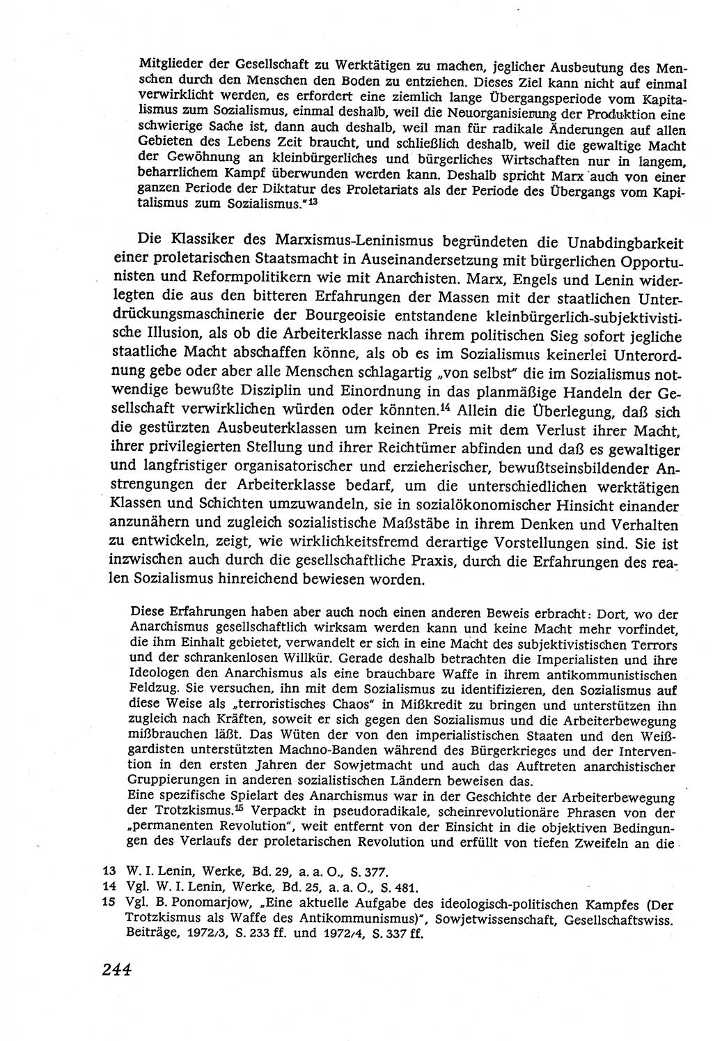 Marxistisch-leninistische (ML) Staats- und Rechtstheorie [Deutsche Demokratische Republik (DDR)], Lehrbuch 1980, Seite 244 (ML St.-R.-Th. DDR Lb. 1980, S. 244)