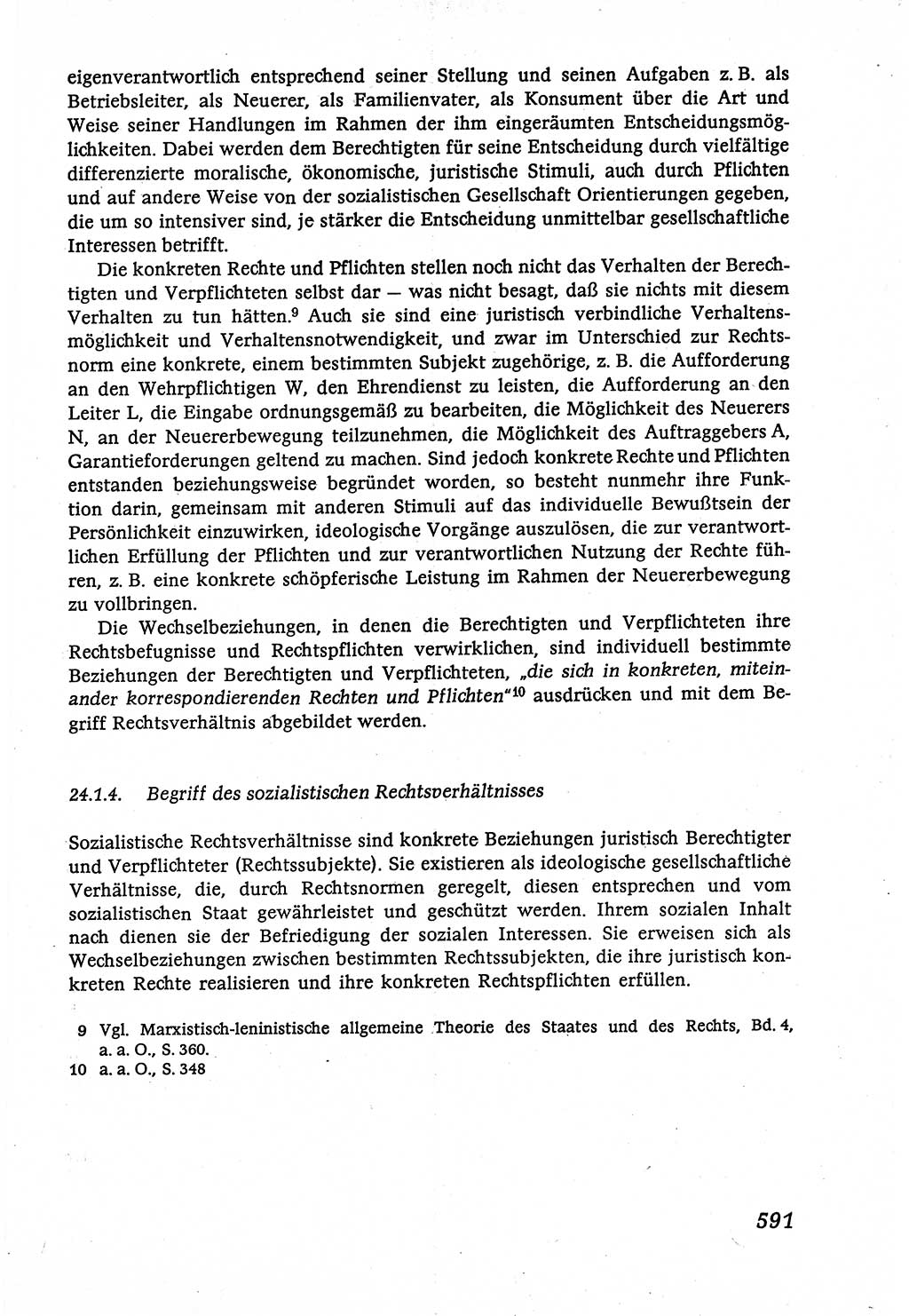 Marxistisch-leninistische (ML) Staats- und Rechtstheorie [Deutsche Demokratische Republik (DDR)], Lehrbuch 1980, Seite 591 (ML St.-R.-Th. DDR Lb. 1980, S. 591)