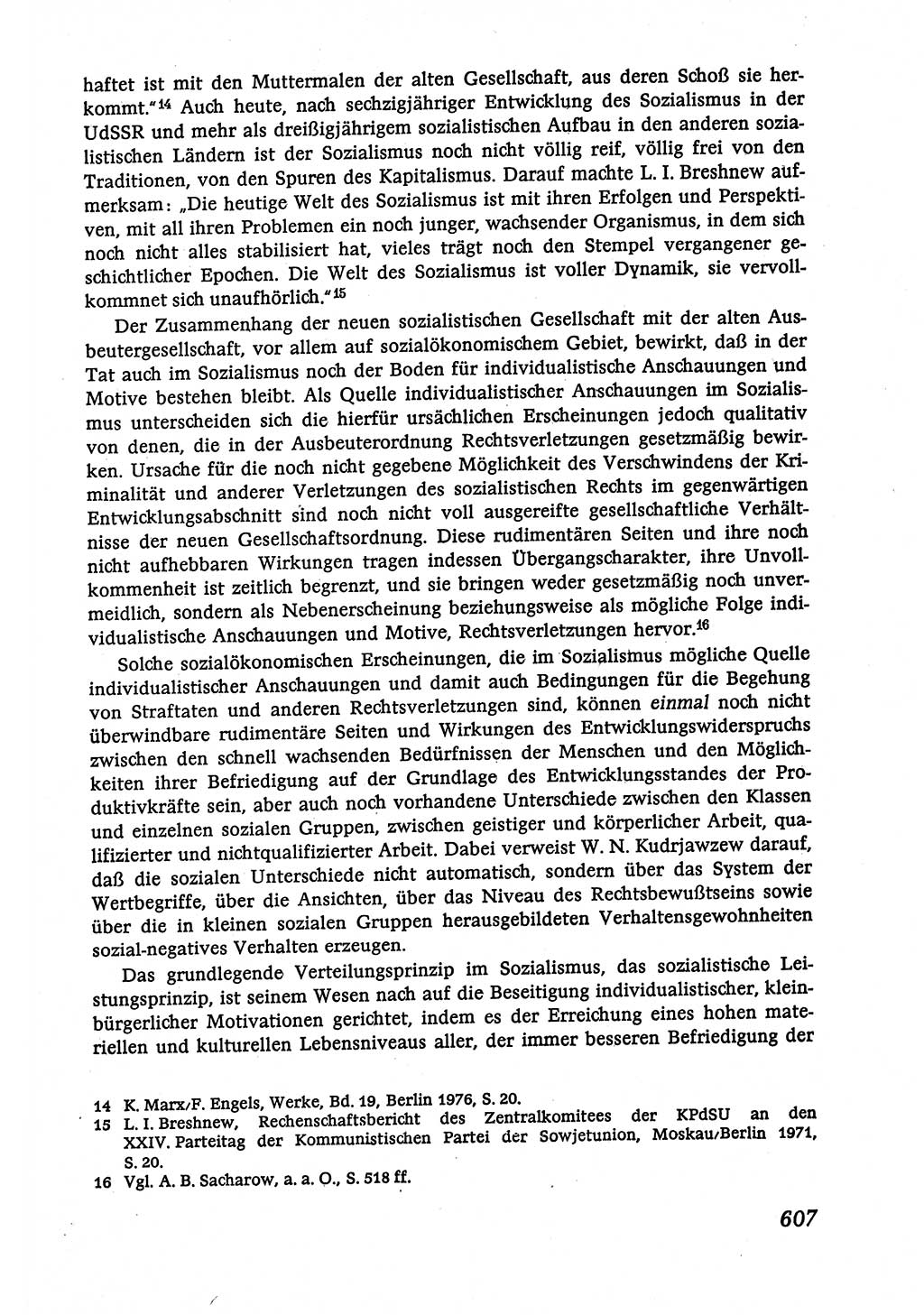 Marxistisch-leninistische (ML) Staats- und Rechtstheorie [Deutsche Demokratische Republik (DDR)], Lehrbuch 1980, Seite 607 (ML St.-R.-Th. DDR Lb. 1980, S. 607)