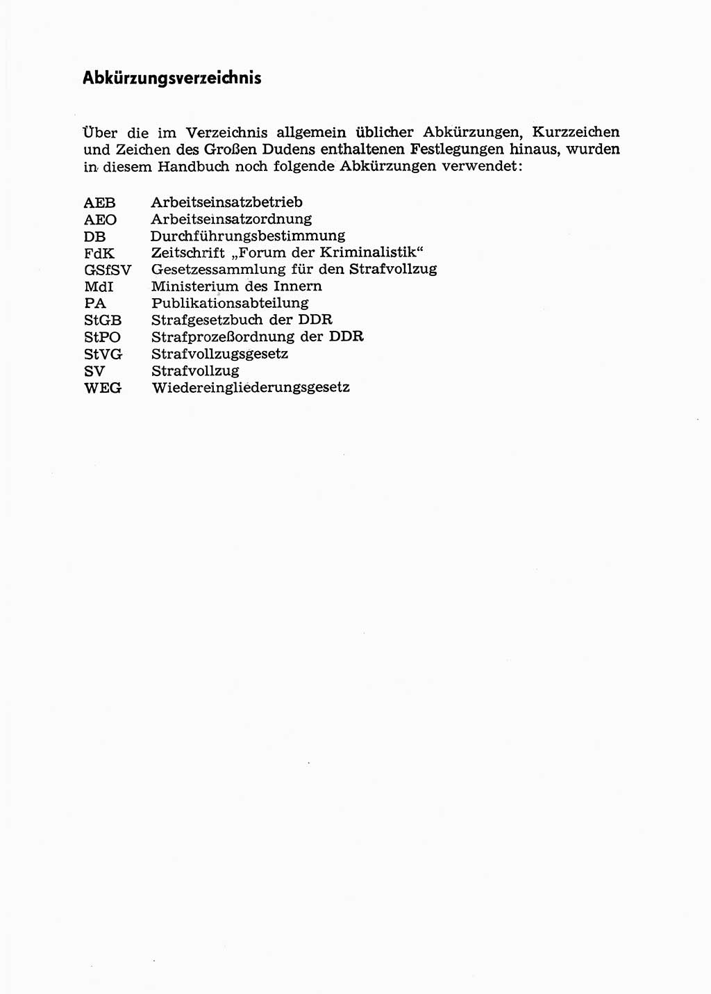 Handbuch für Betriebsangehörige, Abteilung Strafvollzug (SV) [Ministerium des Innern (MdI) Deutsche Demokratische Republik (DDR)] 1981, Seite 9 (Hb. BA Abt. SV MdI DDR 1981, S. 9)