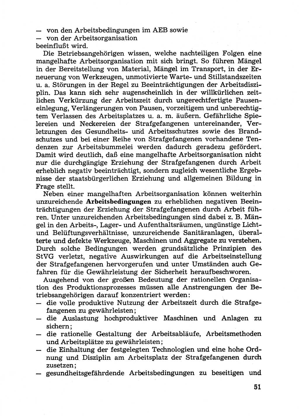 Handbuch für Betriebsangehörige, Abteilung Strafvollzug (SV) [Ministerium des Innern (MdI) Deutsche Demokratische Republik (DDR)] 1981, Seite 51 (Hb. BA Abt. SV MdI DDR 1981, S. 51)