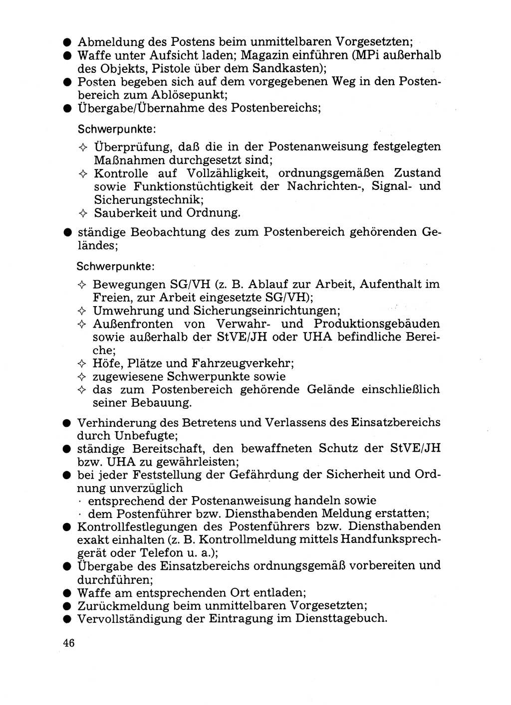 Handbuch für operative Dienste, Abteilung Strafvollzug (SV) [Ministerium des Innern (MdI) Deutsche Demokratische Republik (DDR)] 1981, Seite 46 (Hb. op. D. Abt. SV MdI DDR 1981, S. 46)