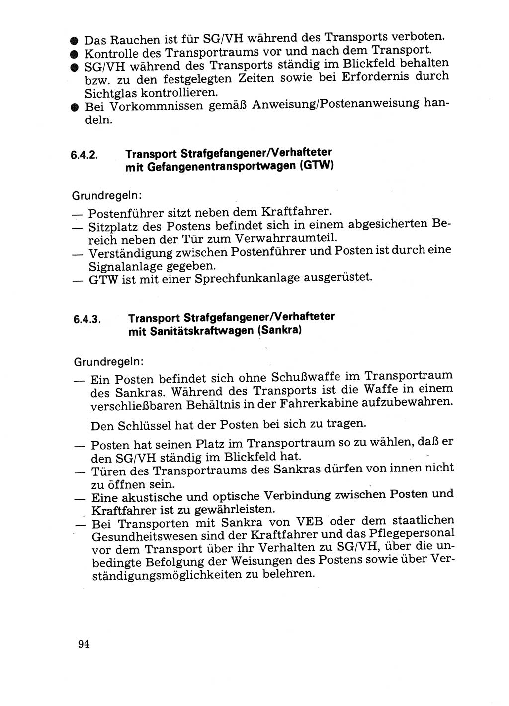 Handbuch für operative Dienste, Abteilung Strafvollzug (SV) [Ministerium des Innern (MdI) Deutsche Demokratische Republik (DDR)] 1981, Seite 94 (Hb. op. D. Abt. SV MdI DDR 1981, S. 94)