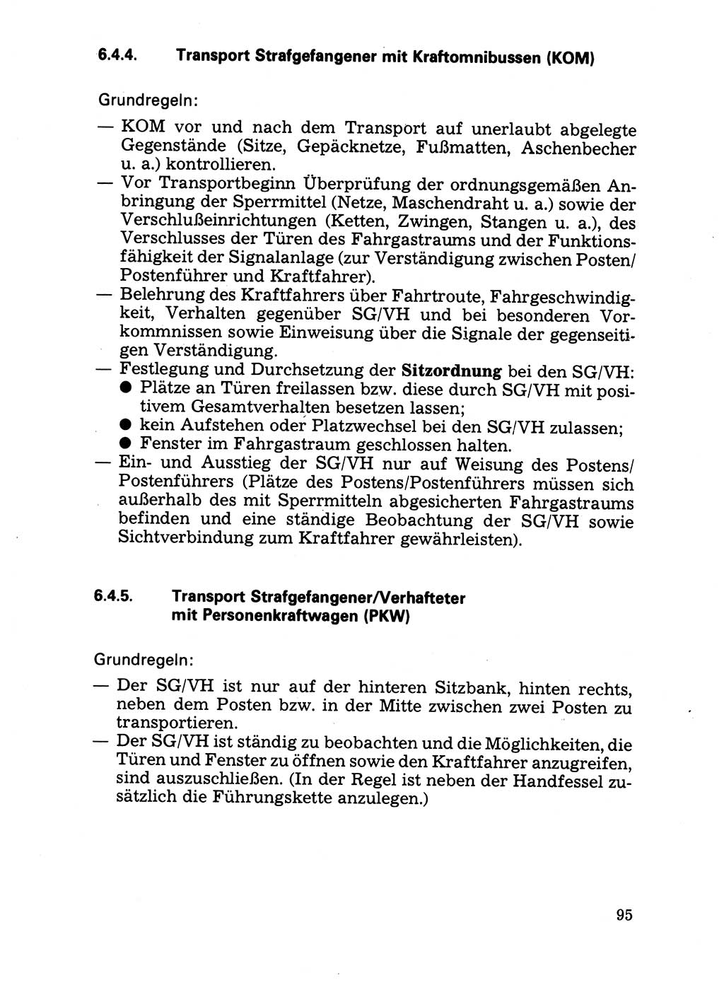 Handbuch für operative Dienste, Abteilung Strafvollzug (SV) [Ministerium des Innern (MdI) Deutsche Demokratische Republik (DDR)] 1981, Seite 95 (Hb. op. D. Abt. SV MdI DDR 1981, S. 95)