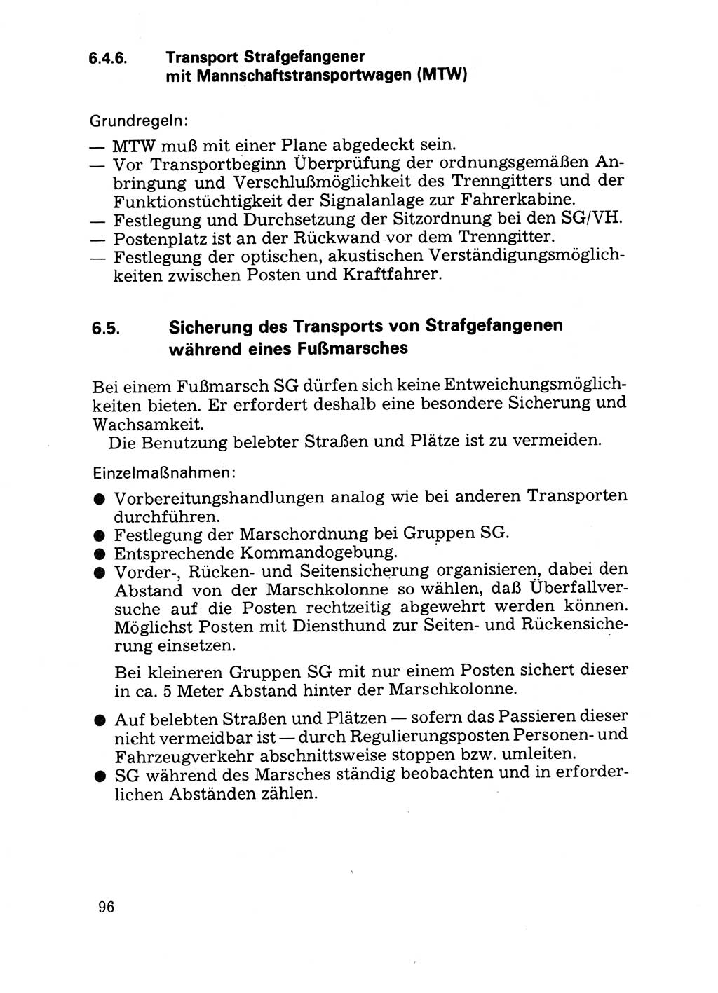 Handbuch für operative Dienste, Abteilung Strafvollzug (SV) [Ministerium des Innern (MdI) Deutsche Demokratische Republik (DDR)] 1981, Seite 96 (Hb. op. D. Abt. SV MdI DDR 1981, S. 96)