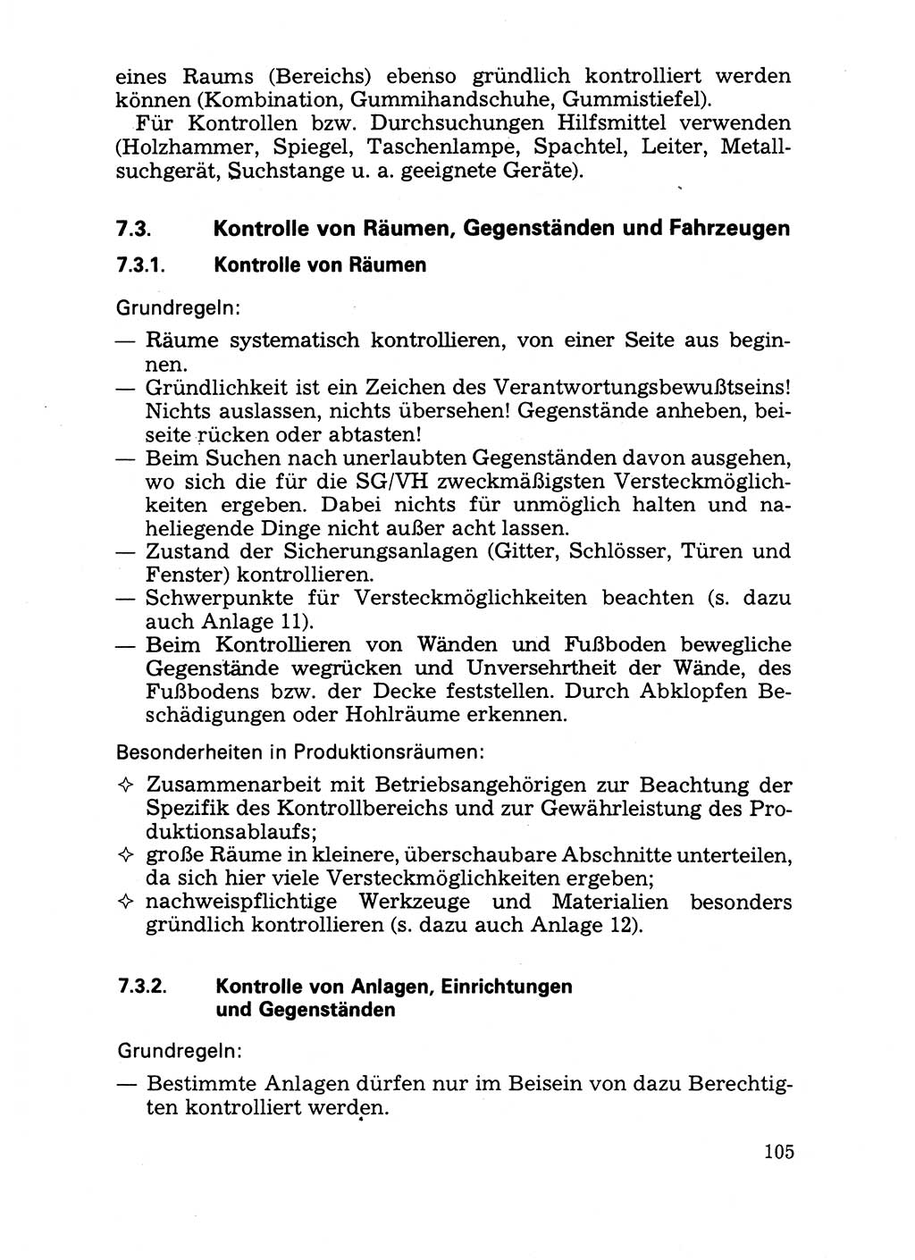 Handbuch für operative Dienste, Abteilung Strafvollzug (SV) [Ministerium des Innern (MdI) Deutsche Demokratische Republik (DDR)] 1981, Seite 105 (Hb. op. D. Abt. SV MdI DDR 1981, S. 105)