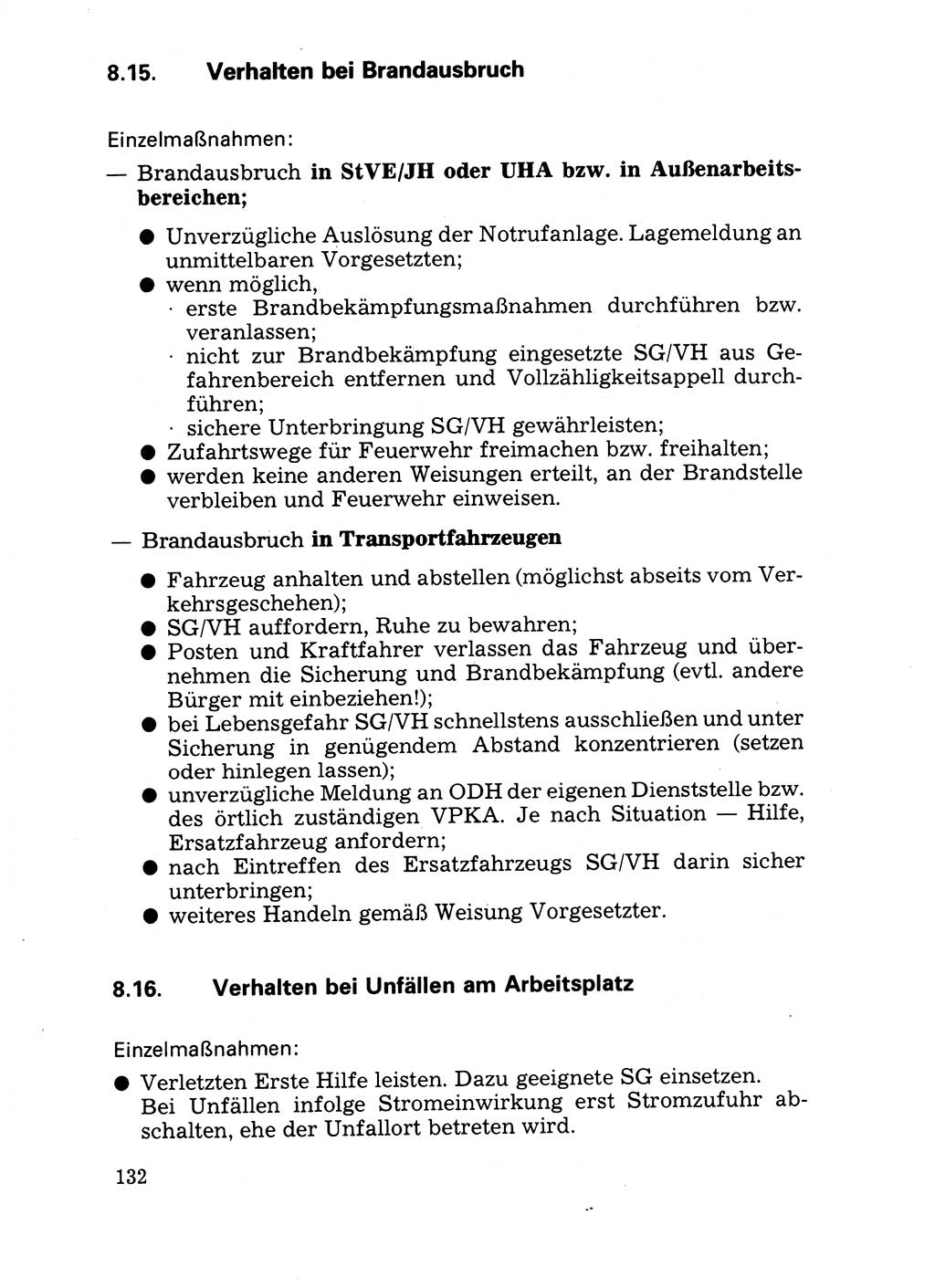 Handbuch für operative Dienste, Abteilung Strafvollzug (SV) [Ministerium des Innern (MdI) Deutsche Demokratische Republik (DDR)] 1981, Seite 132 (Hb. op. D. Abt. SV MdI DDR 1981, S. 132)