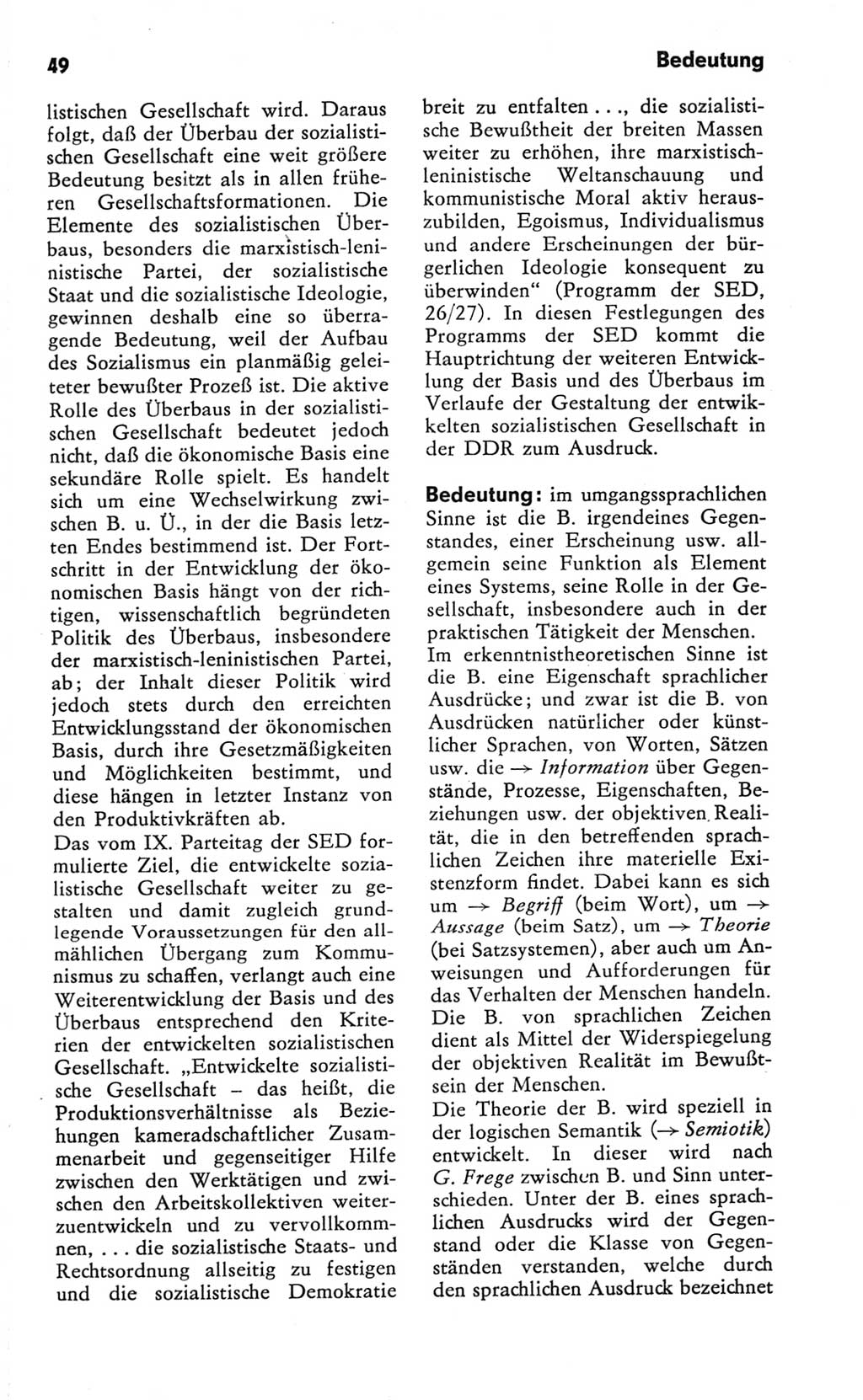 Kleines Wörterbuch der marxistisch-leninistischen Philosophie [Deutsche Demokratische Republik (DDR)] 1981, Seite 49 (Kl. Wb. ML Phil. DDR 1981, S. 49)
