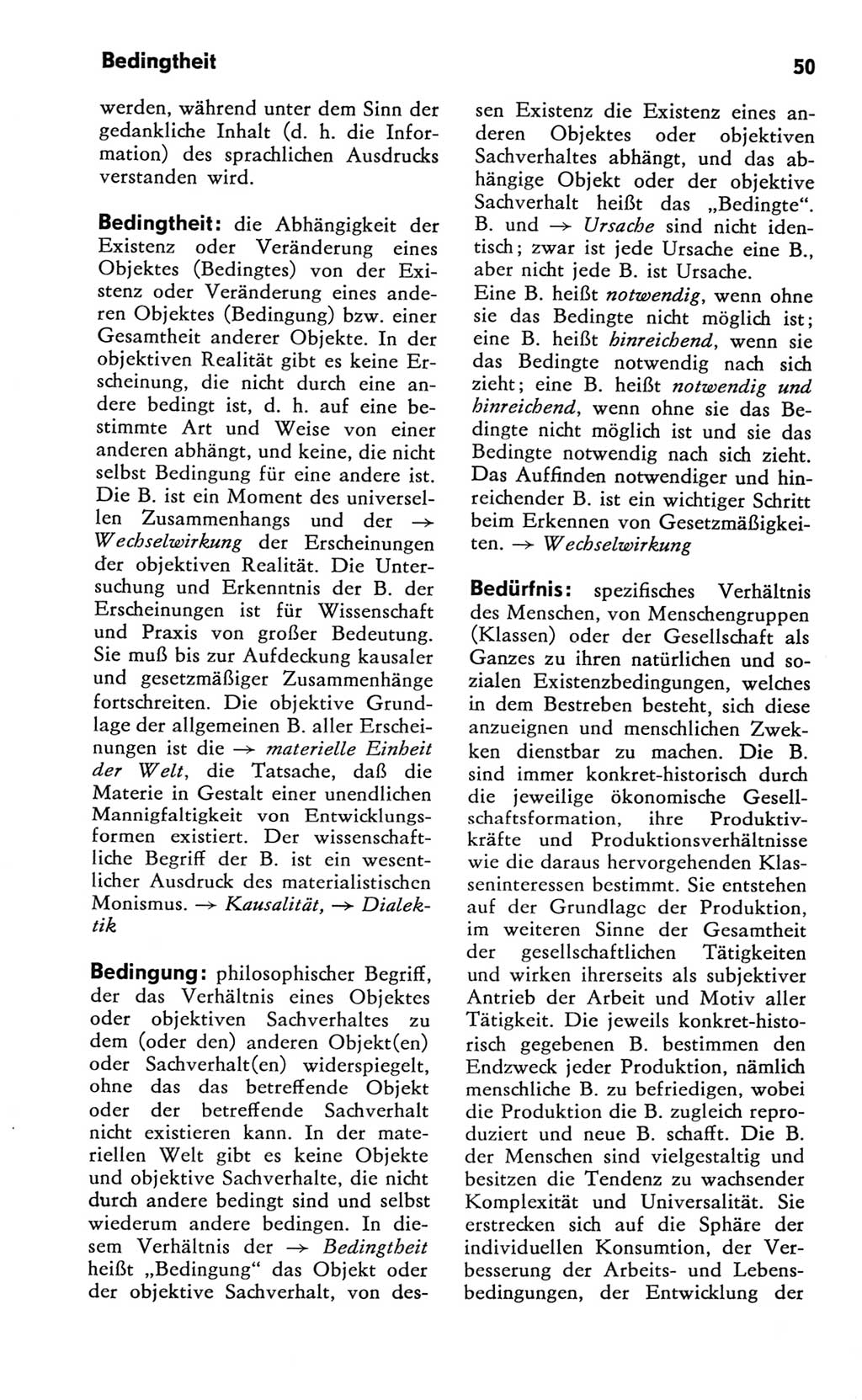 Kleines Wörterbuch der marxistisch-leninistischen Philosophie [Deutsche Demokratische Republik (DDR)] 1981, Seite 50 (Kl. Wb. ML Phil. DDR 1981, S. 50)