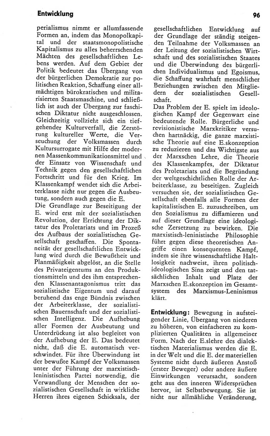 Kleines Wörterbuch der marxistisch-leninistischen Philosophie [Deutsche Demokratische Republik (DDR)] 1981, Seite 96 (Kl. Wb. ML Phil. DDR 1981, S. 96)