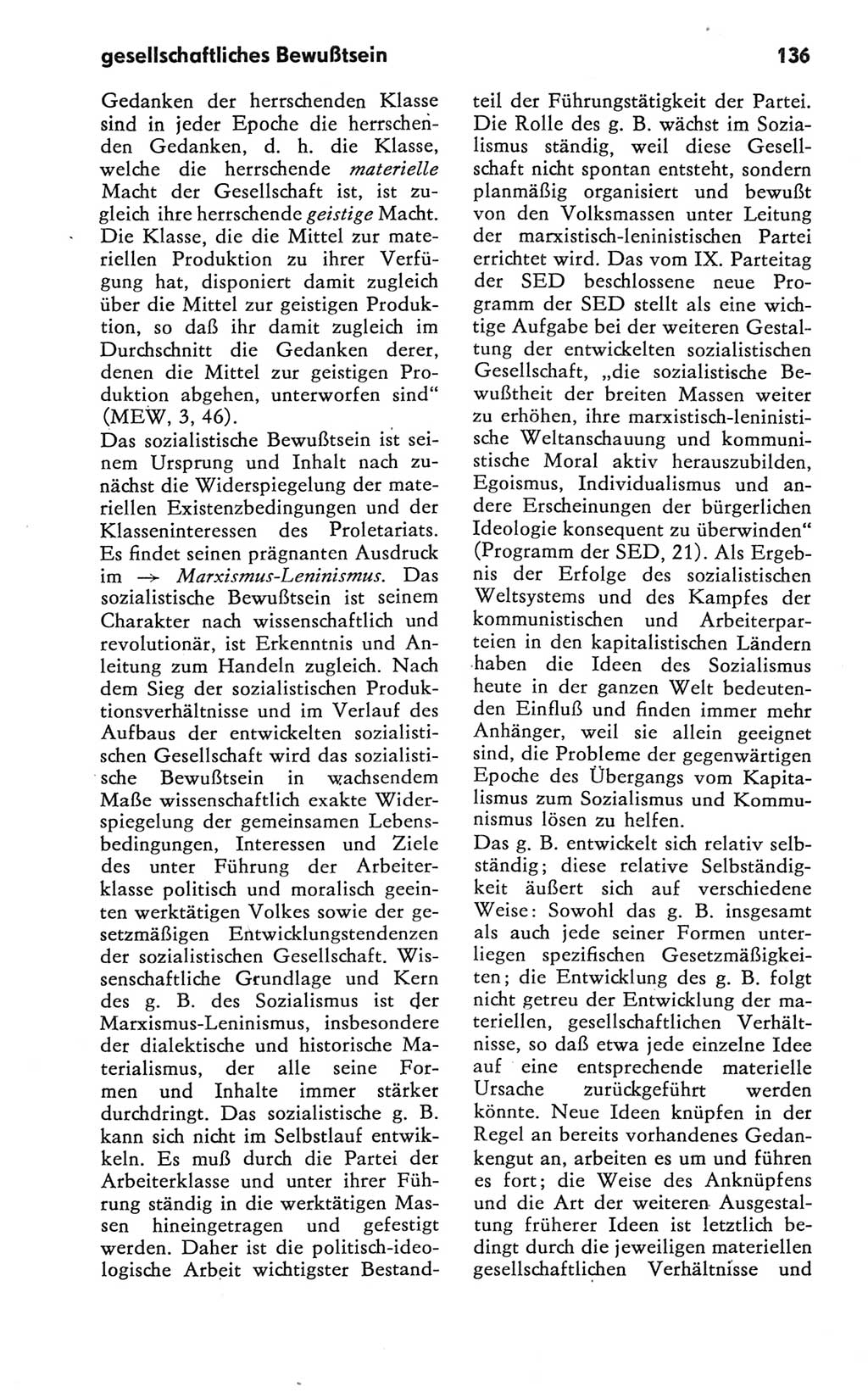 Kleines Wörterbuch der marxistisch-leninistischen Philosophie [Deutsche Demokratische Republik (DDR)] 1981, Seite 136 (Kl. Wb. ML Phil. DDR 1981, S. 136)