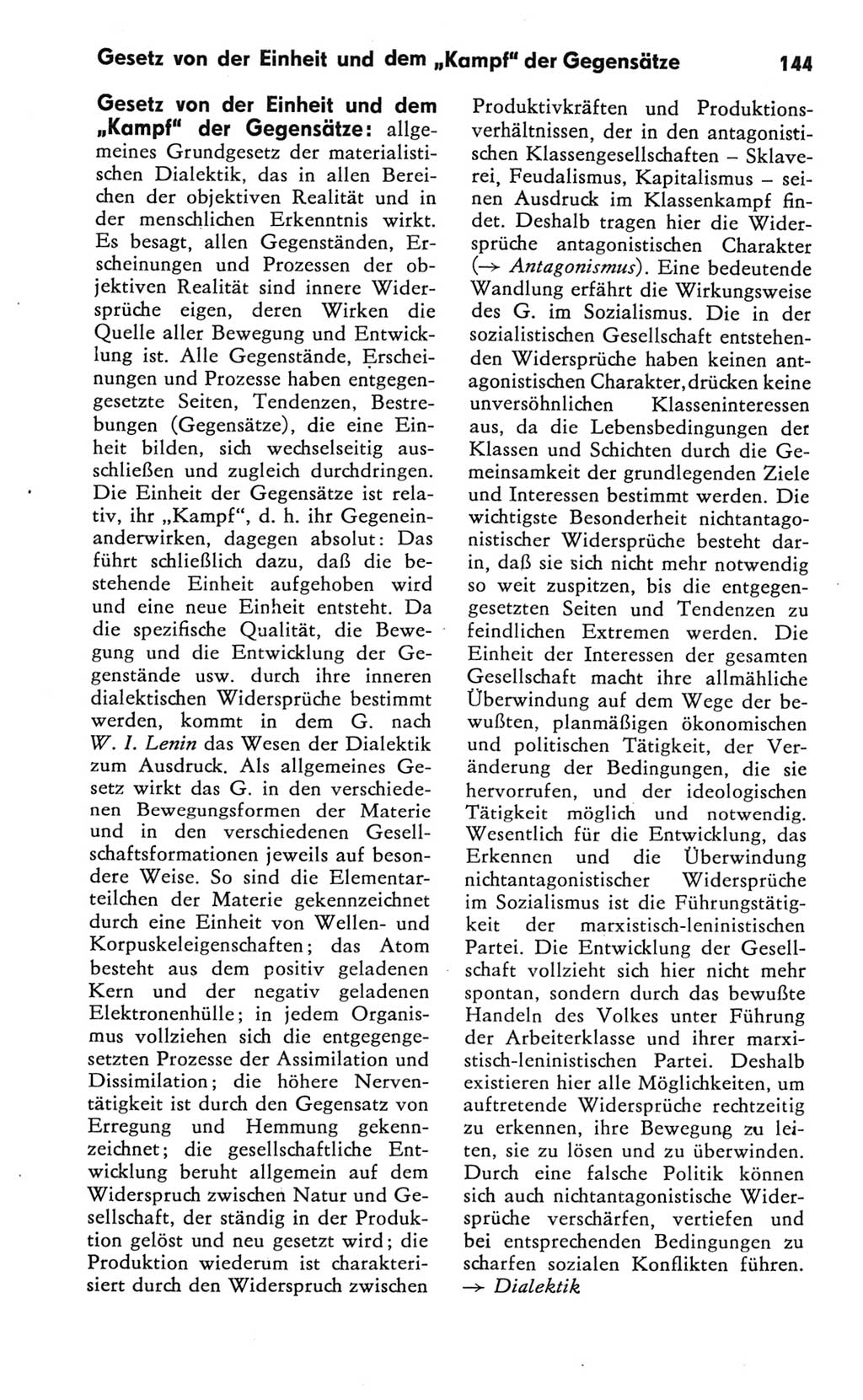 Kleines Wörterbuch der marxistisch-leninistischen Philosophie [Deutsche Demokratische Republik (DDR)] 1981, Seite 144 (Kl. Wb. ML Phil. DDR 1981, S. 144)