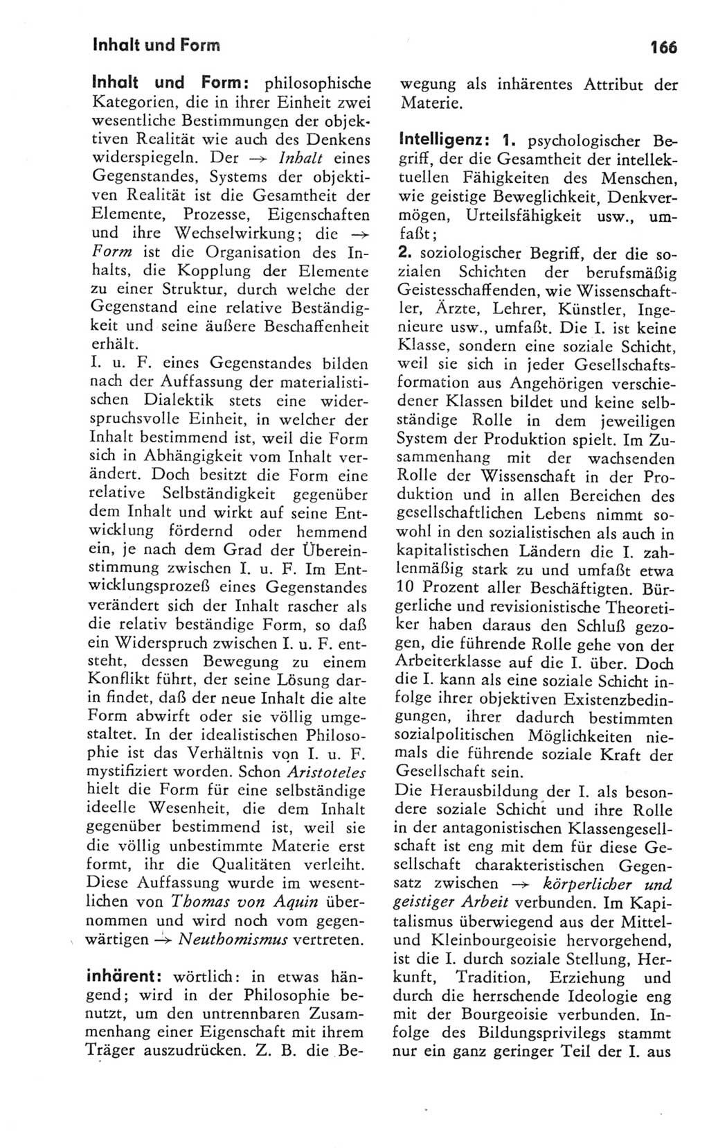 Kleines Wörterbuch der marxistisch-leninistischen Philosophie [Deutsche Demokratische Republik (DDR)] 1981, Seite 166 (Kl. Wb. ML Phil. DDR 1981, S. 166)