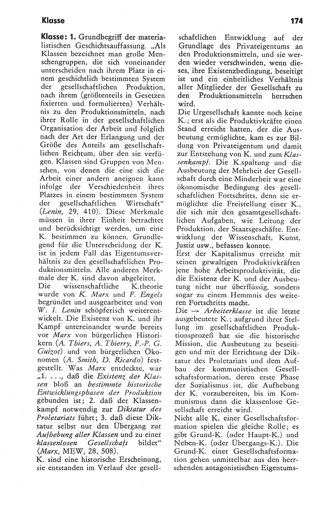 Kleines Wörterbuch der marxistisch-leninistischen Philosophie [Deutsche Demokratische Republik (DDR)] 1981, Seite 174 (Kl. Wb. ML Phil. DDR 1981, S. 174)